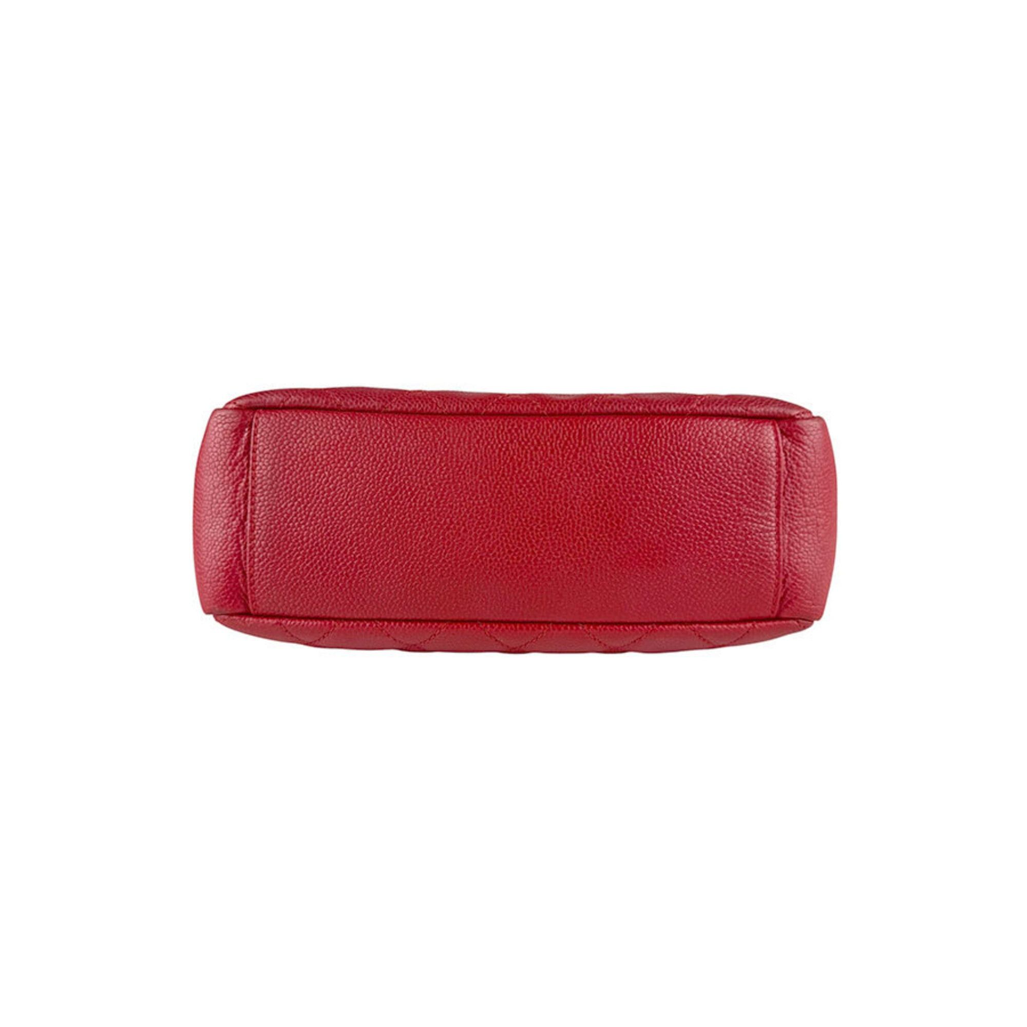 Chanel Chanel Handbag PST Caviar Leather Red Women's z9798 Size ONE SIZE - 4 Thumbnail