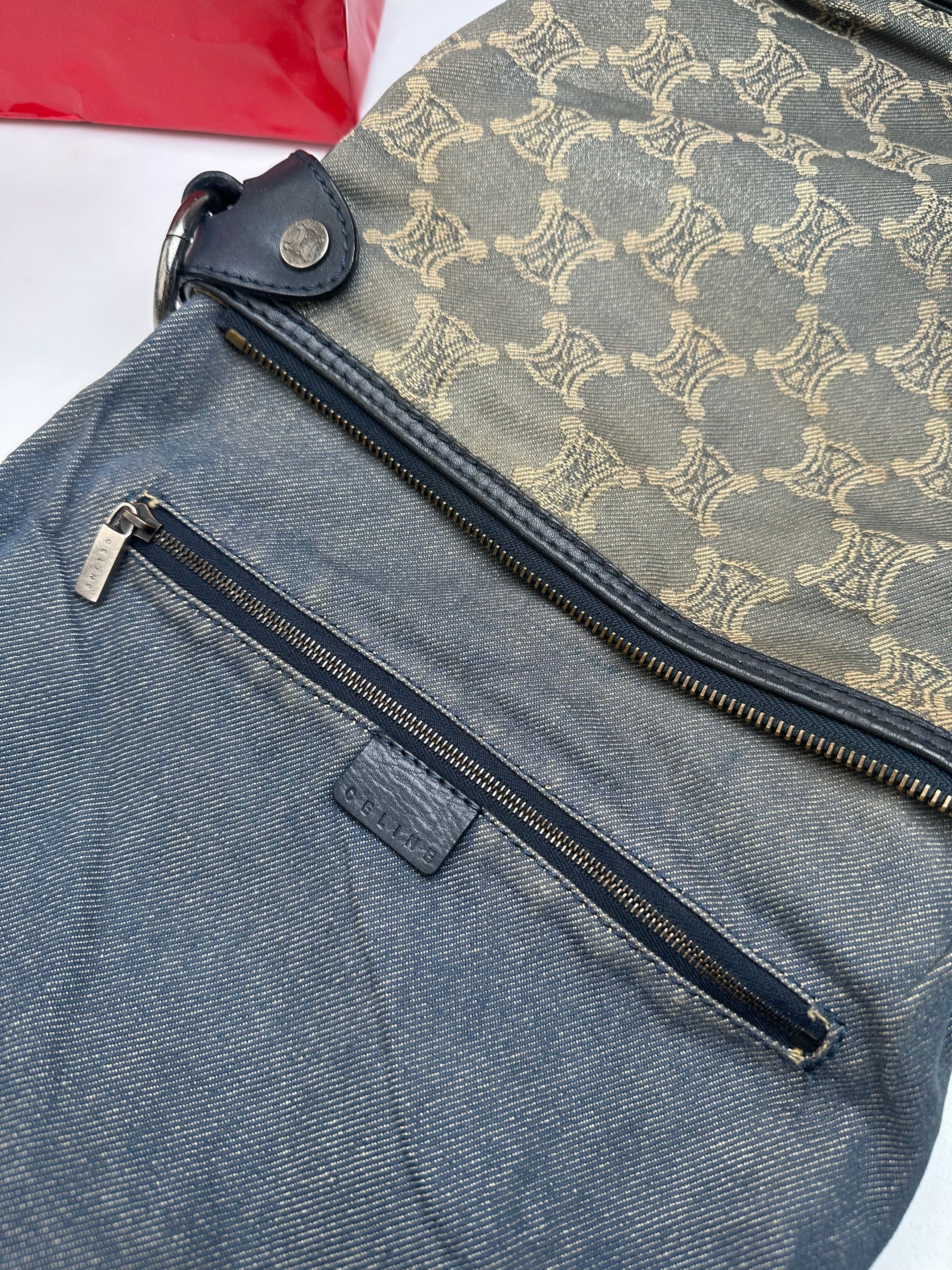 Celine Vintage Canvas Shoulder Bag Grey Size ONE SIZE - 4 Thumbnail