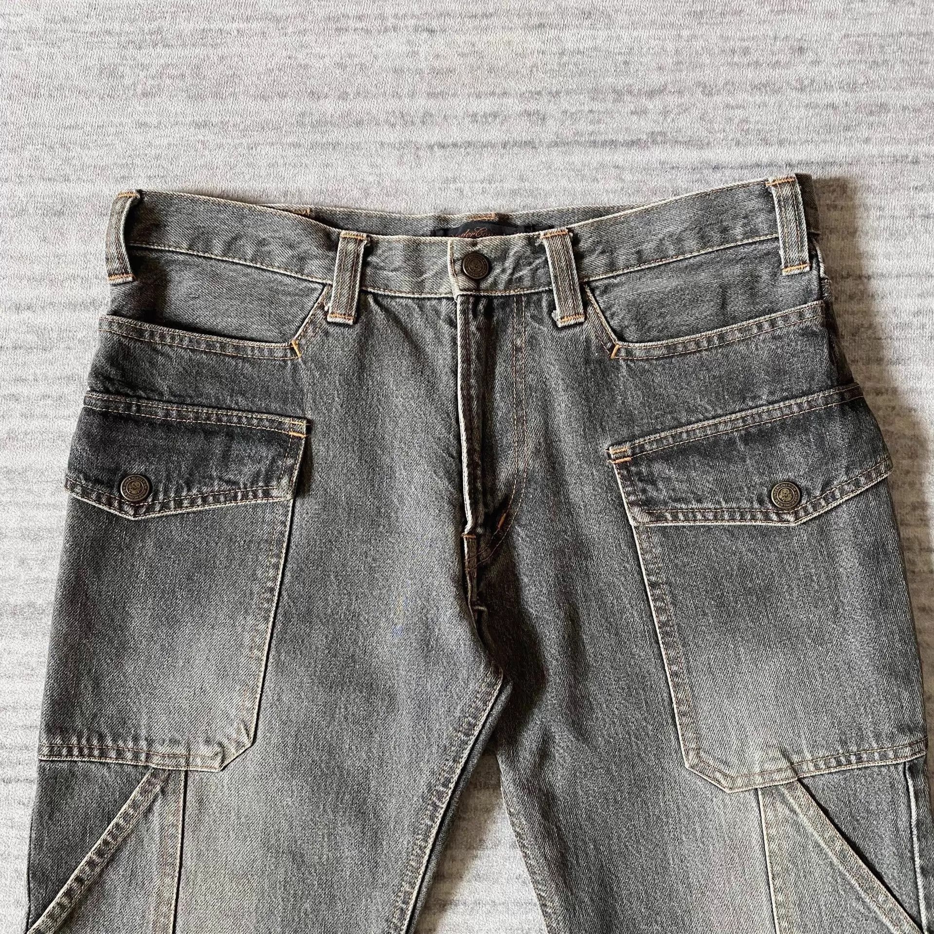 Undercover Distressed Gray Zip Denim Pants Size US 32 / EU 48 - 2 Thumbnail