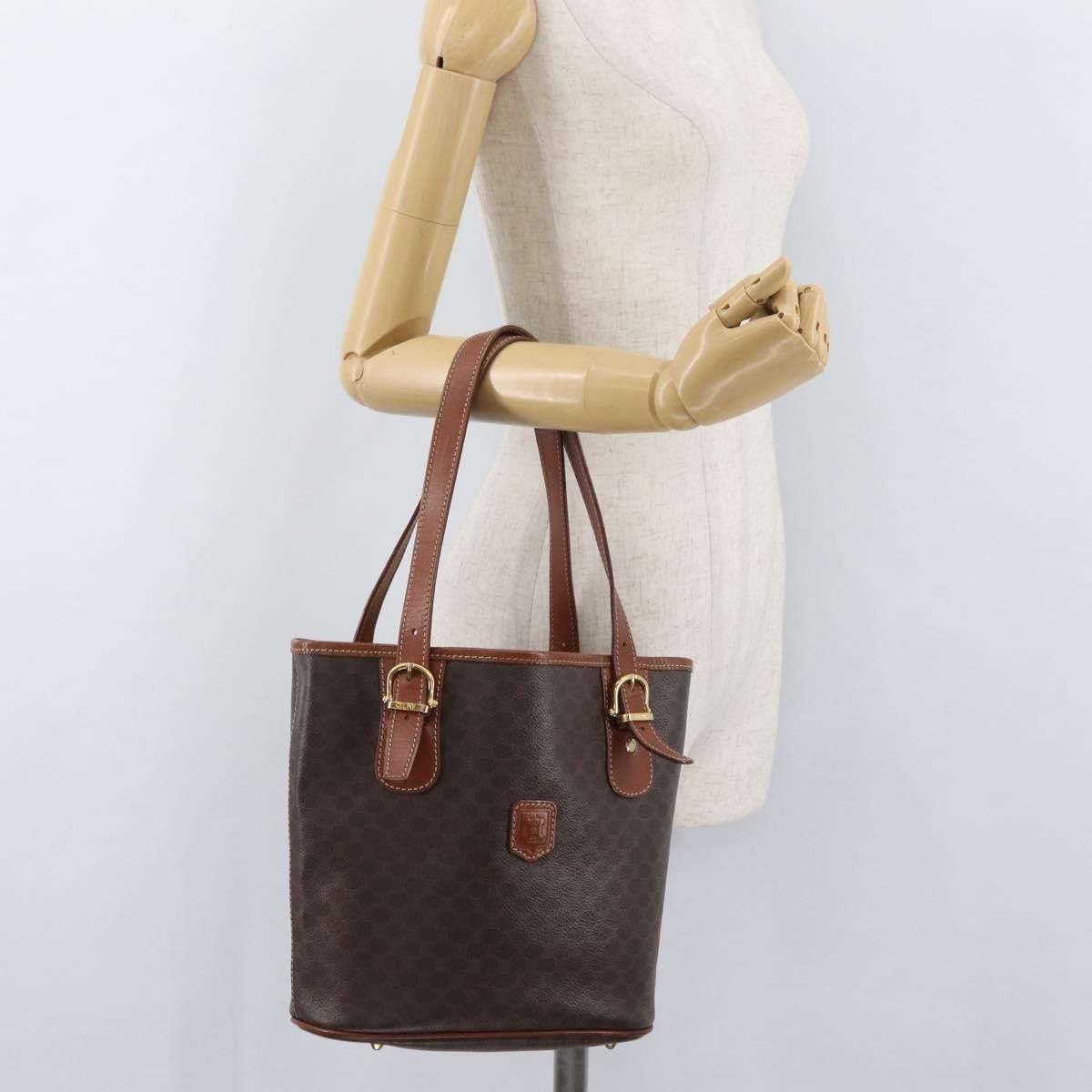 Celine Celine Vintage Macadam Tote bag Canvas and Leather Size ONE SIZE - 14 Thumbnail