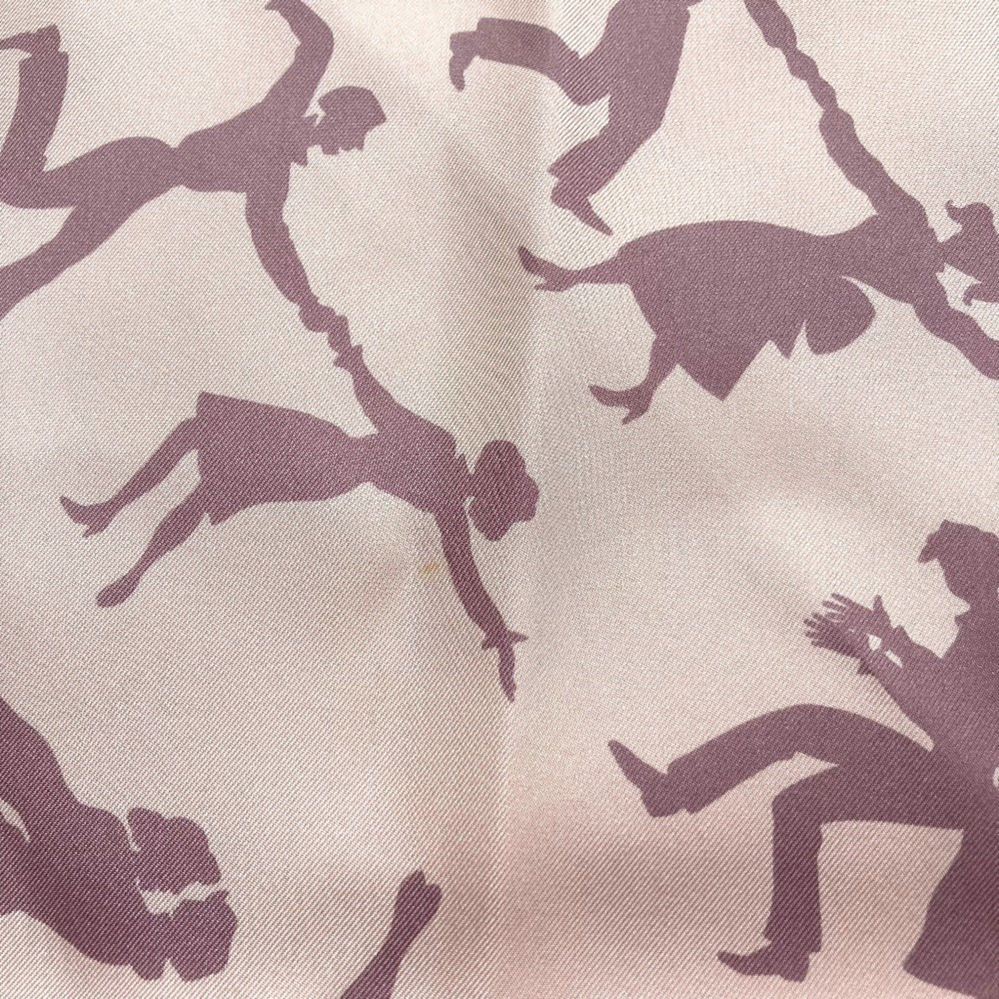 Hermes HERMES Carre 90 Boogie Woogie Silk Scarf/Muffler, Pink, Women's Size ONE SIZE - 6 Thumbnail