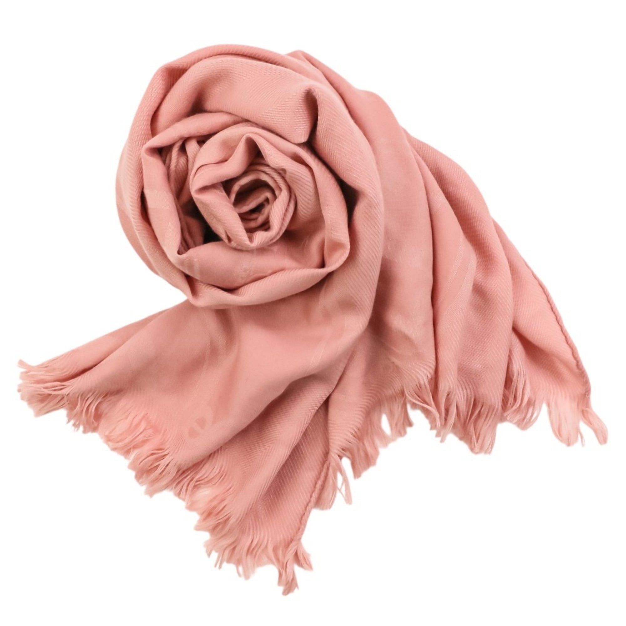 Hermes Hermes New Libris Rose Poudre Silk Blend Cashmere Large Stole Shawl 262494S Pink Women's Size ONE SIZE - 5 Thumbnail