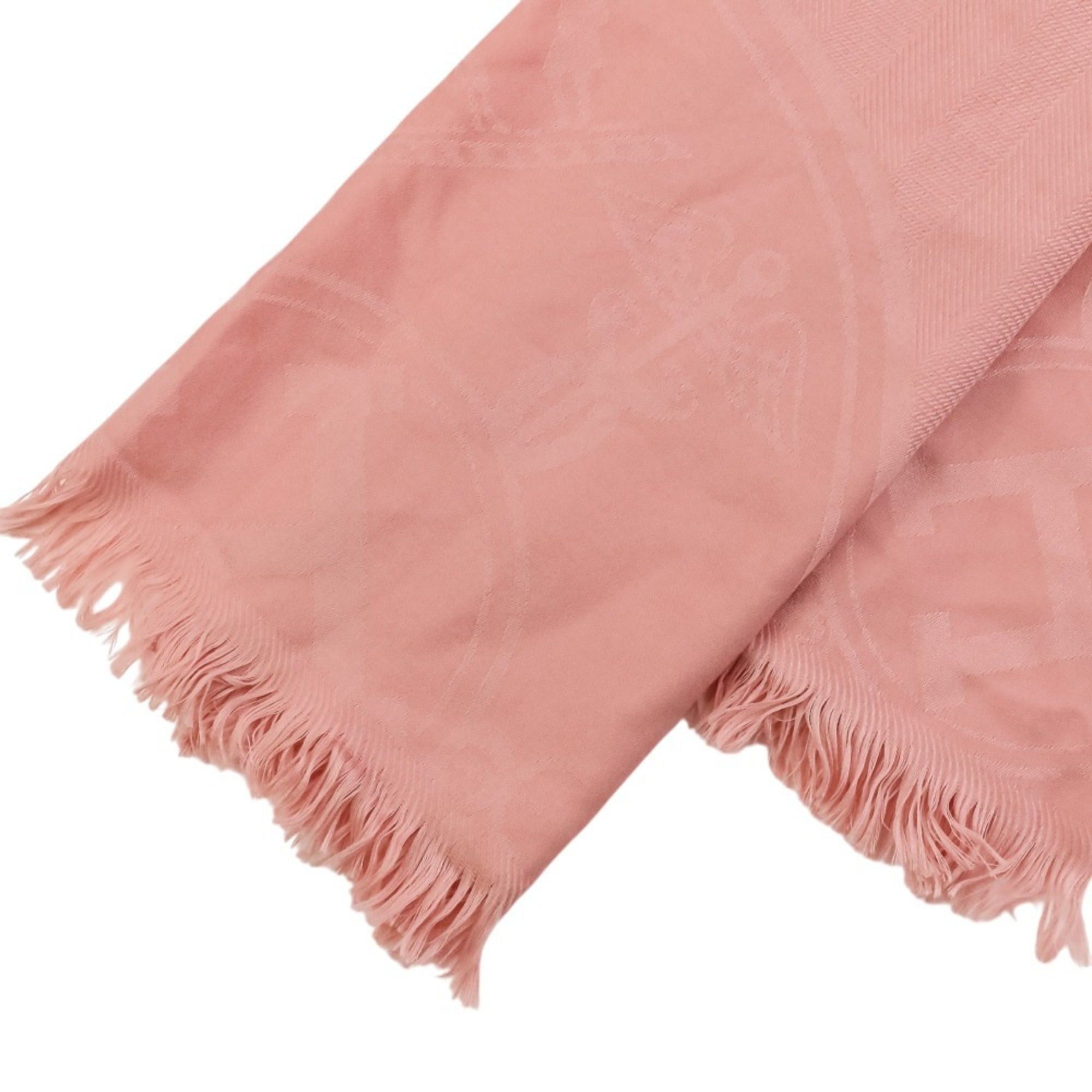 Hermes Hermes New Libris Rose Poudre Silk Blend Cashmere Large Stole Shawl 262494S Pink Women's Size ONE SIZE - 3 Thumbnail