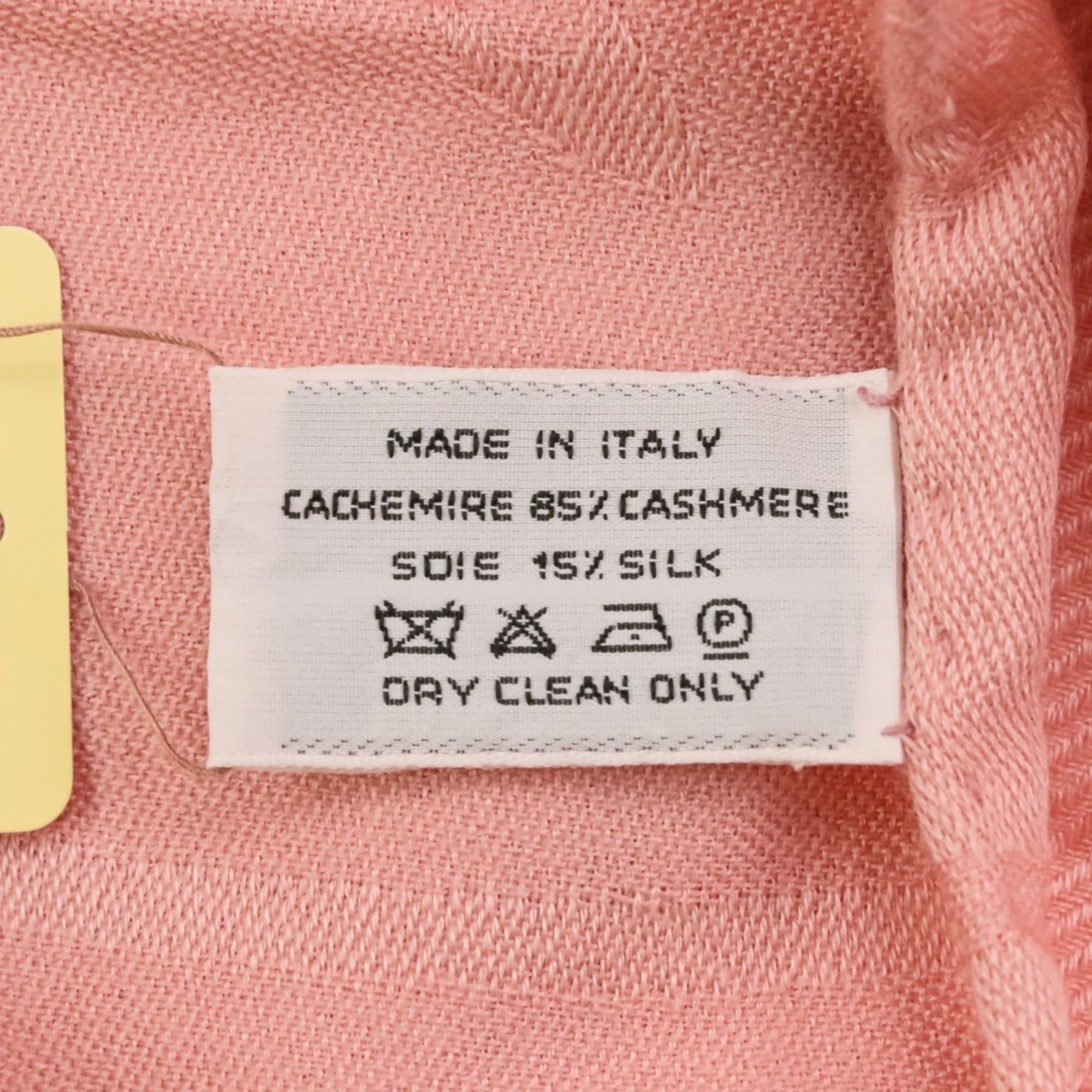 Hermes Hermes New Libris Rose Poudre Silk Blend Cashmere Large Stole Shawl 262494S Pink Women's Size ONE SIZE - 11 Thumbnail