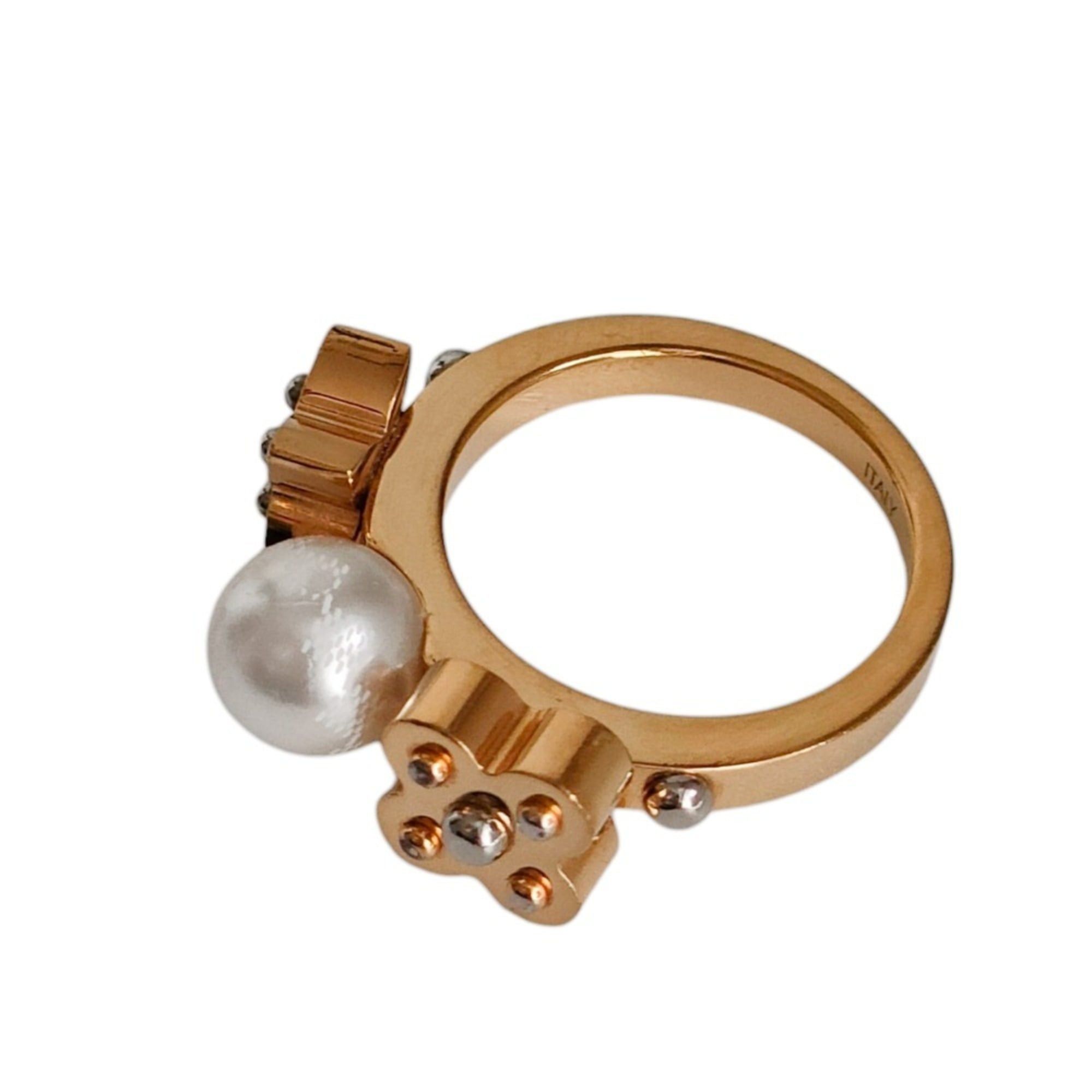 Louis Vuitton LOUIS VUITTON Charmy Pearl Ring, Gold Color, Women's M75482 M 1 Size ONE SIZE - 6 Thumbnail