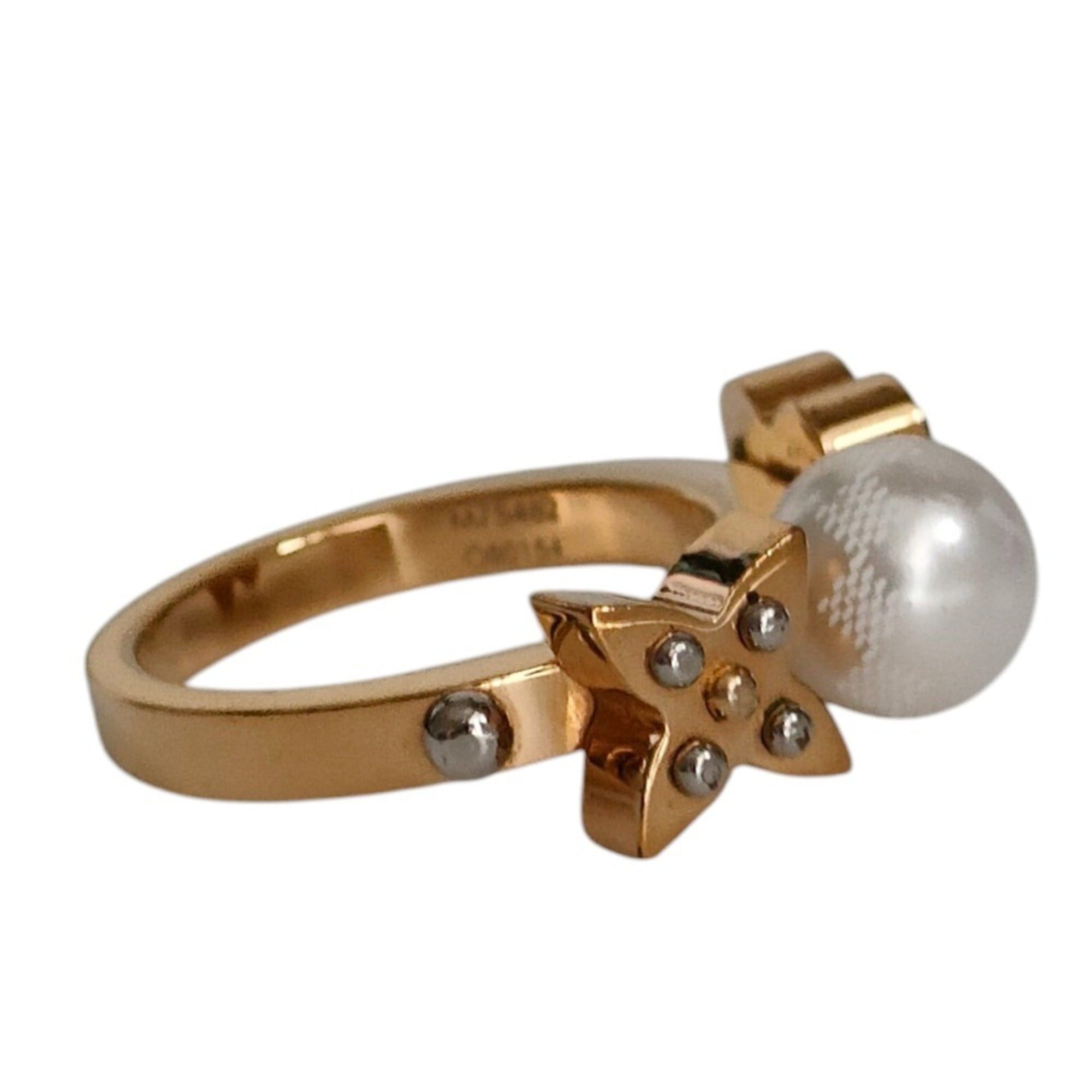 Louis Vuitton LOUIS VUITTON Charmy Pearl Ring, Gold Color, Women's M75482 M 1 Size ONE SIZE - 3 Thumbnail