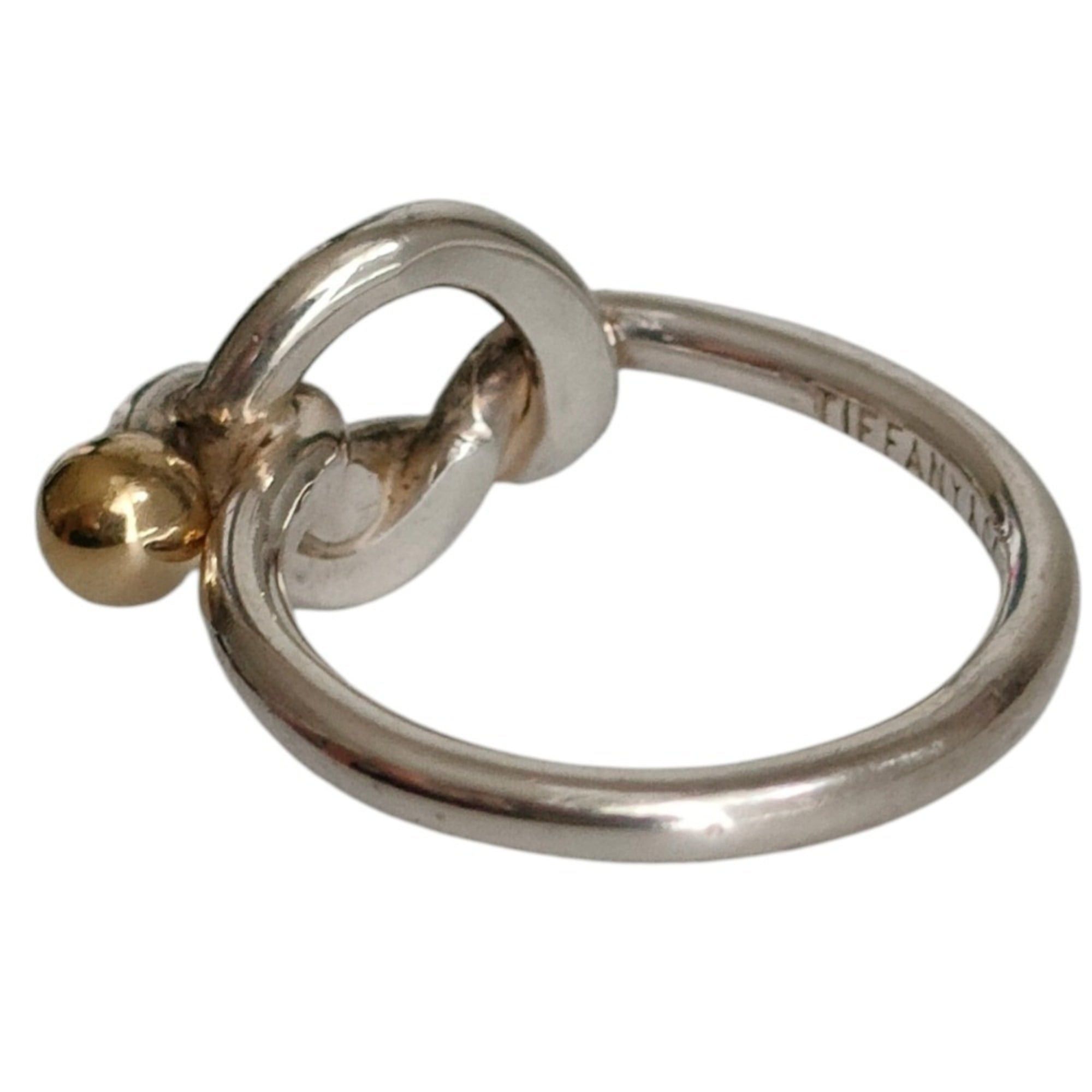 Tiffany & Co. TIFFANY&Co. Tiffany & Co. 750 925 Love Knot Ring, Silver Gold, Women's Jewelry Size ONE SIZE - 3 Thumbnail