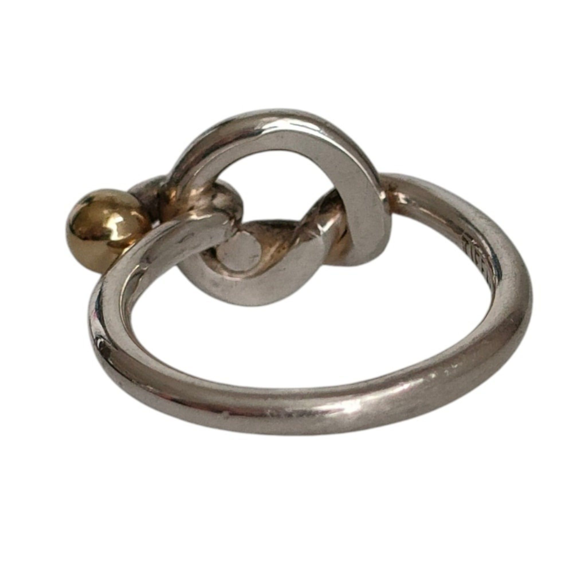 Tiffany & Co. TIFFANY&Co. Tiffany & Co. 750 925 Love Knot Ring, Silver Gold, Women's Jewelry Size ONE SIZE - 6 Thumbnail