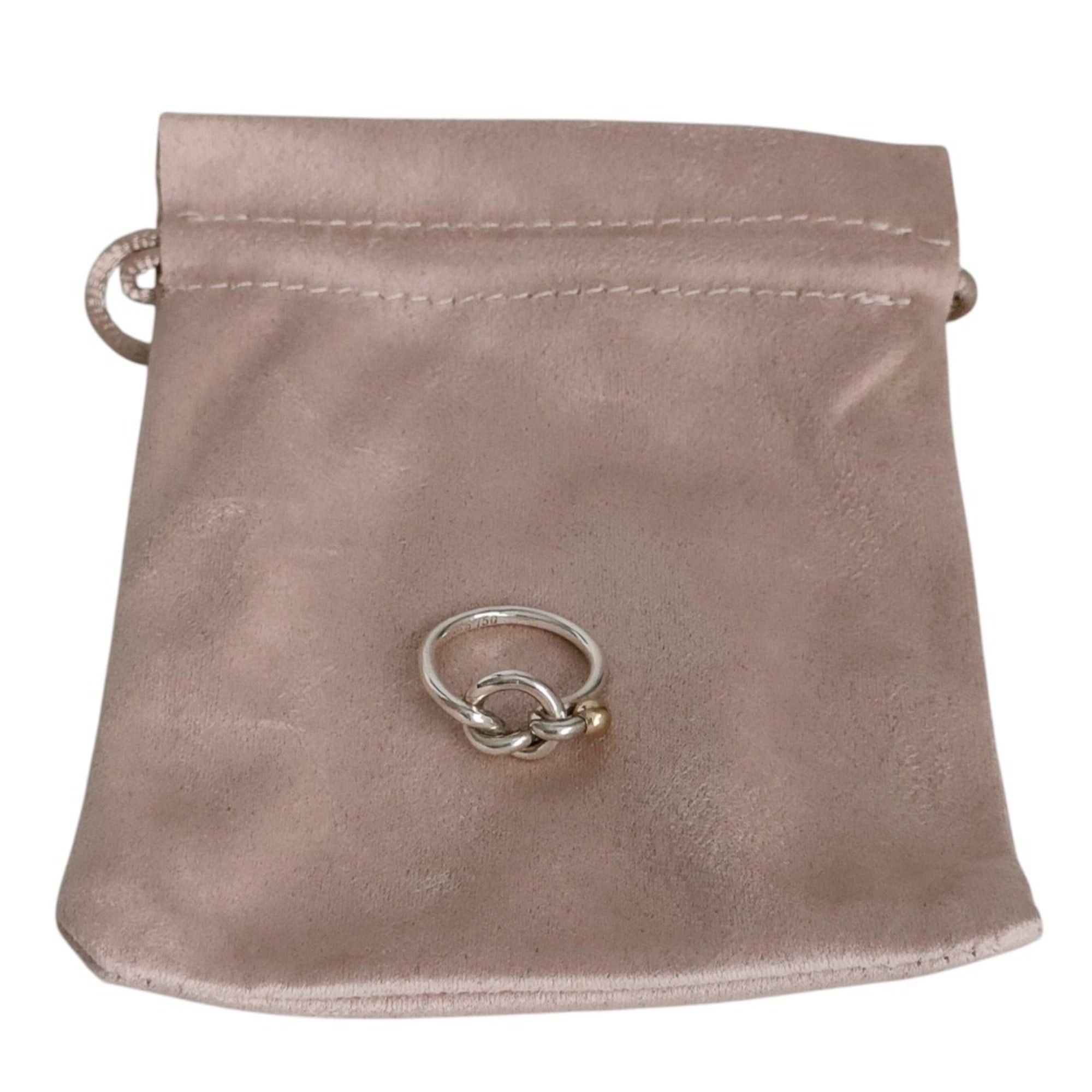 Tiffany & Co. TIFFANY&Co. Tiffany & Co. 750 925 Love Knot Ring, Silver Gold, Women's Jewelry Size ONE SIZE - 8 Thumbnail