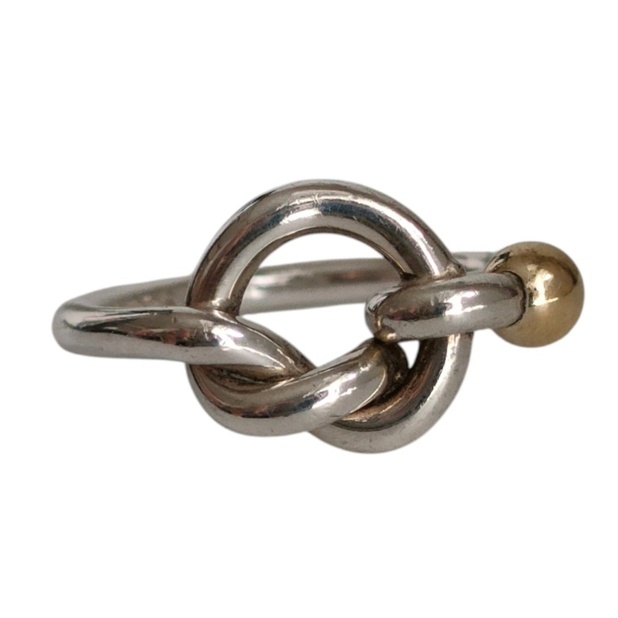 Tiffany & Co. TIFFANY&Co. Tiffany & Co. 750 925 Love Knot Ring, Silver Gold, Women's Jewelry Size ONE SIZE - 4 Thumbnail