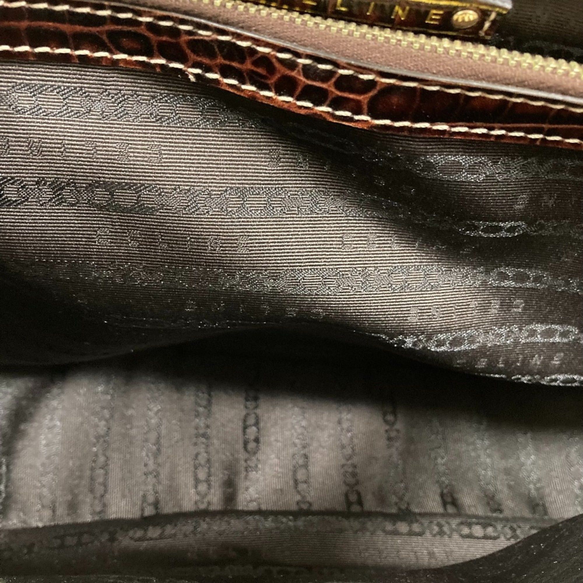 Celine Celine Canvas Leather Boogie Back Handbag Brown Women's Size ONE SIZE - 8 Thumbnail
