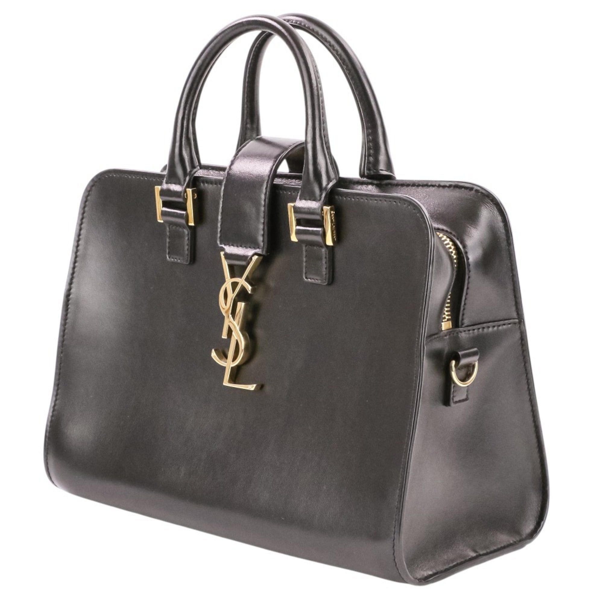 Yves Saint Laurent Yves Saint Laurent SAINT LAURENT PARIS Saint Laurent Paris Leather Baby Cabas 2-Way Shoulder Bag Handbag Black Women's Size ONE SIZE - 6 Thumbnail