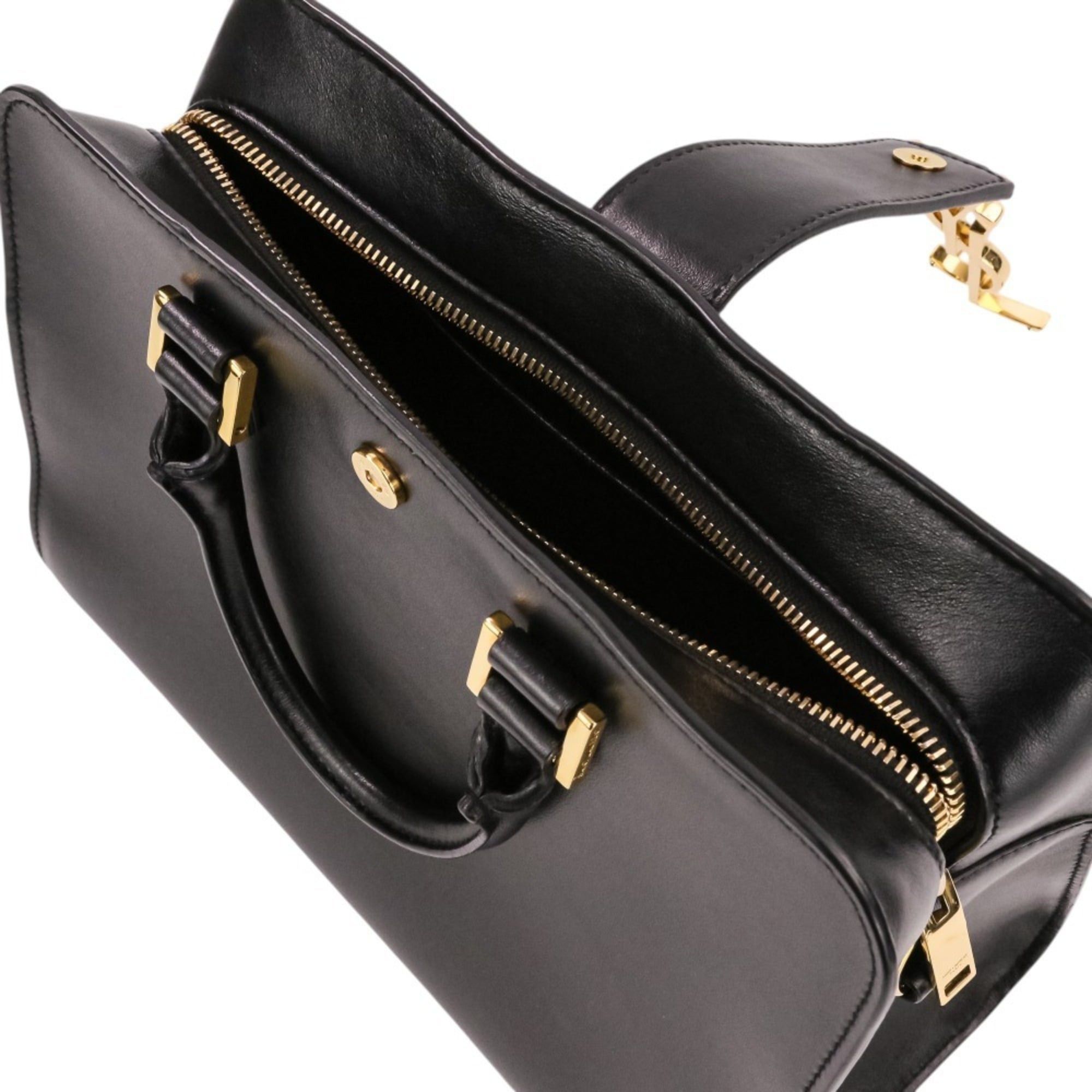 Yves Saint Laurent Yves Saint Laurent SAINT LAURENT PARIS Saint Laurent Paris Leather Baby Cabas 2-Way Shoulder Bag Handbag Black Women's Size ONE SIZE - 10 Thumbnail