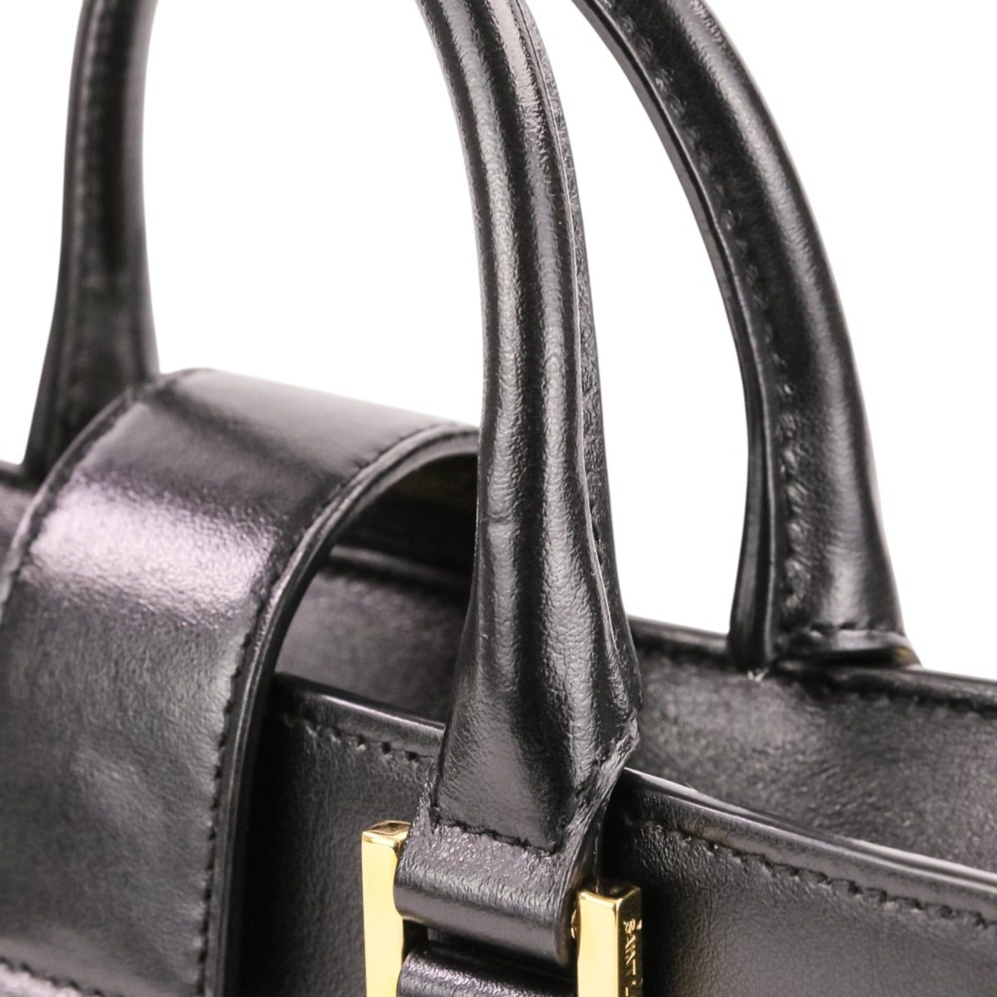 Yves Saint Laurent Yves Saint Laurent SAINT LAURENT PARIS Saint Laurent Paris Leather Baby Cabas 2-Way Shoulder Bag Handbag Black Women's Size ONE SIZE - 13 Thumbnail