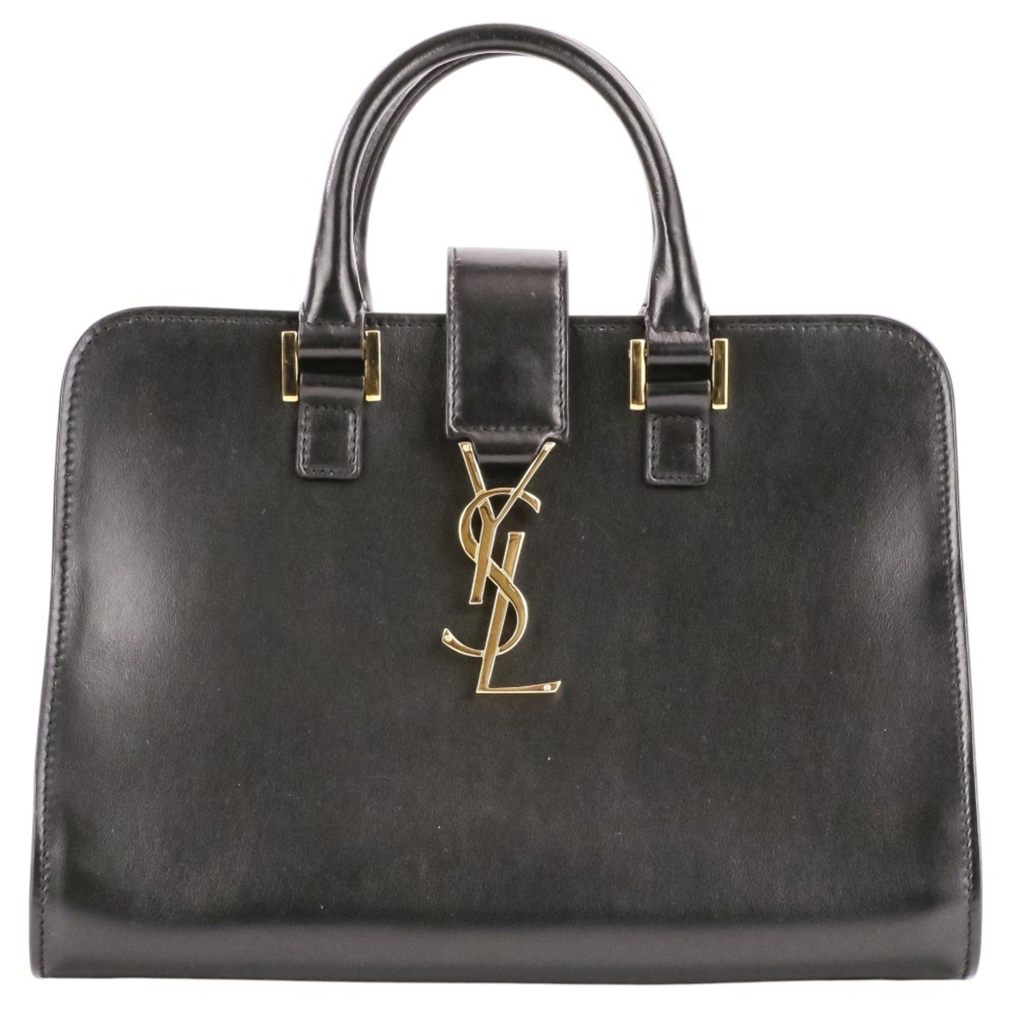 Yves Saint Laurent Yves Saint Laurent SAINT LAURENT PARIS Saint Laurent Paris Leather Baby Cabas 2-Way Shoulder Bag Handbag Black Women's Size ONE SIZE - 2 Thumbnail