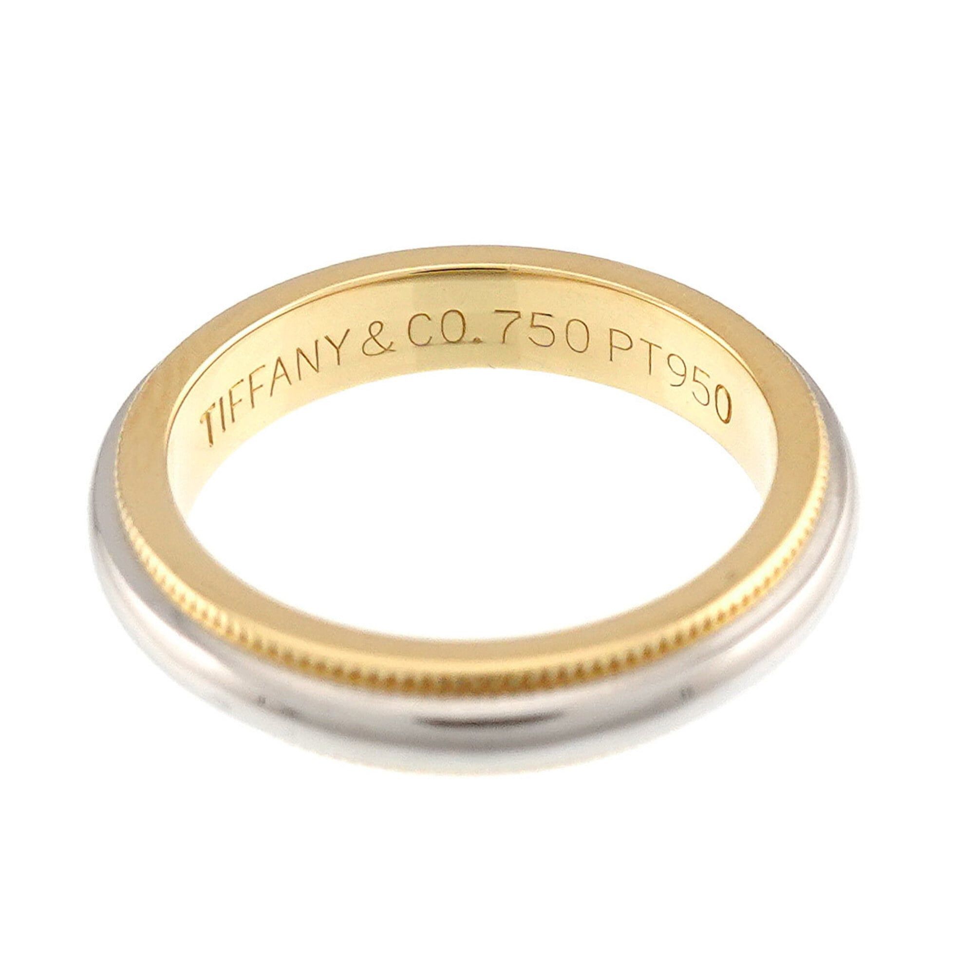 Tiffany & Co. Tiffany & Co. Milgrain Band Ring, 3.4mm wide, Platinum (Pt) and 18K Yellow Gold (750), Together. Size ONE SIZE - 3 Thumbnail