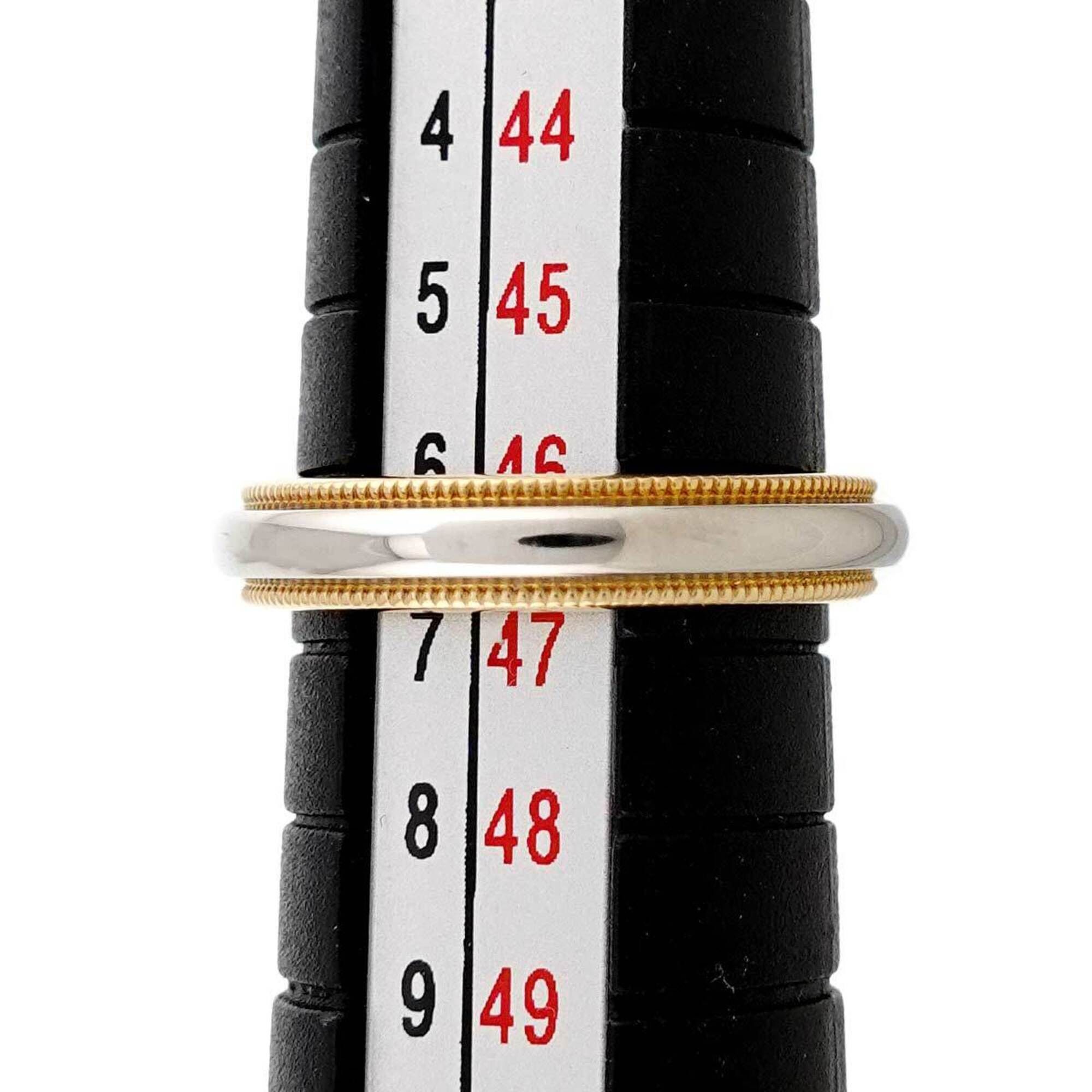 Tiffany & Co. Tiffany & Co. Milgrain Band Ring, 3.4mm wide, Platinum (Pt) and 18K Yellow Gold (750), Together. Size ONE SIZE - 5 Thumbnail