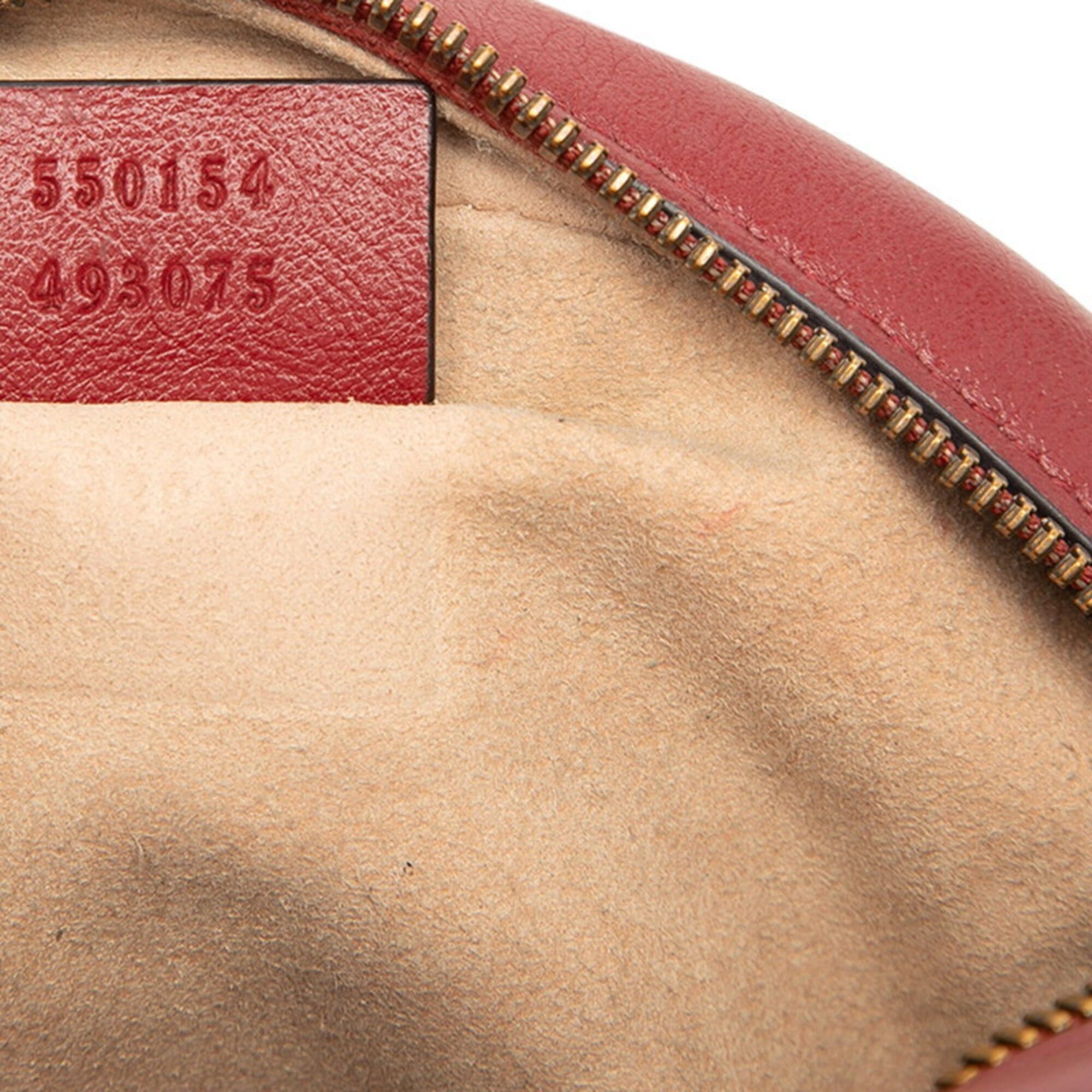 Gucci Gucci GG Marmont Quilted Chain Shoulder Bag 550154 Red Leather Women's GUCCI Size ONE SIZE - 6 Thumbnail