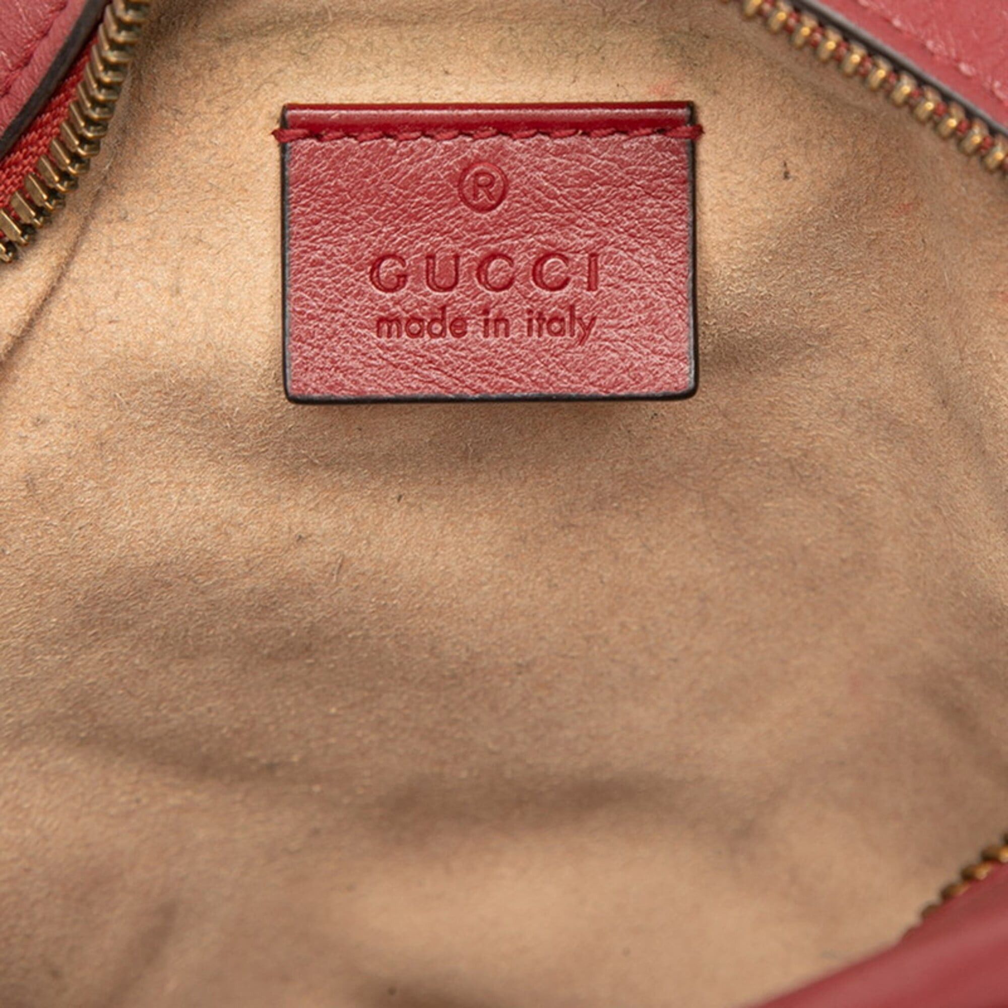 Gucci Gucci GG Marmont Quilted Chain Shoulder Bag 550154 Red Leather Women's GUCCI Size ONE SIZE - 5 Thumbnail