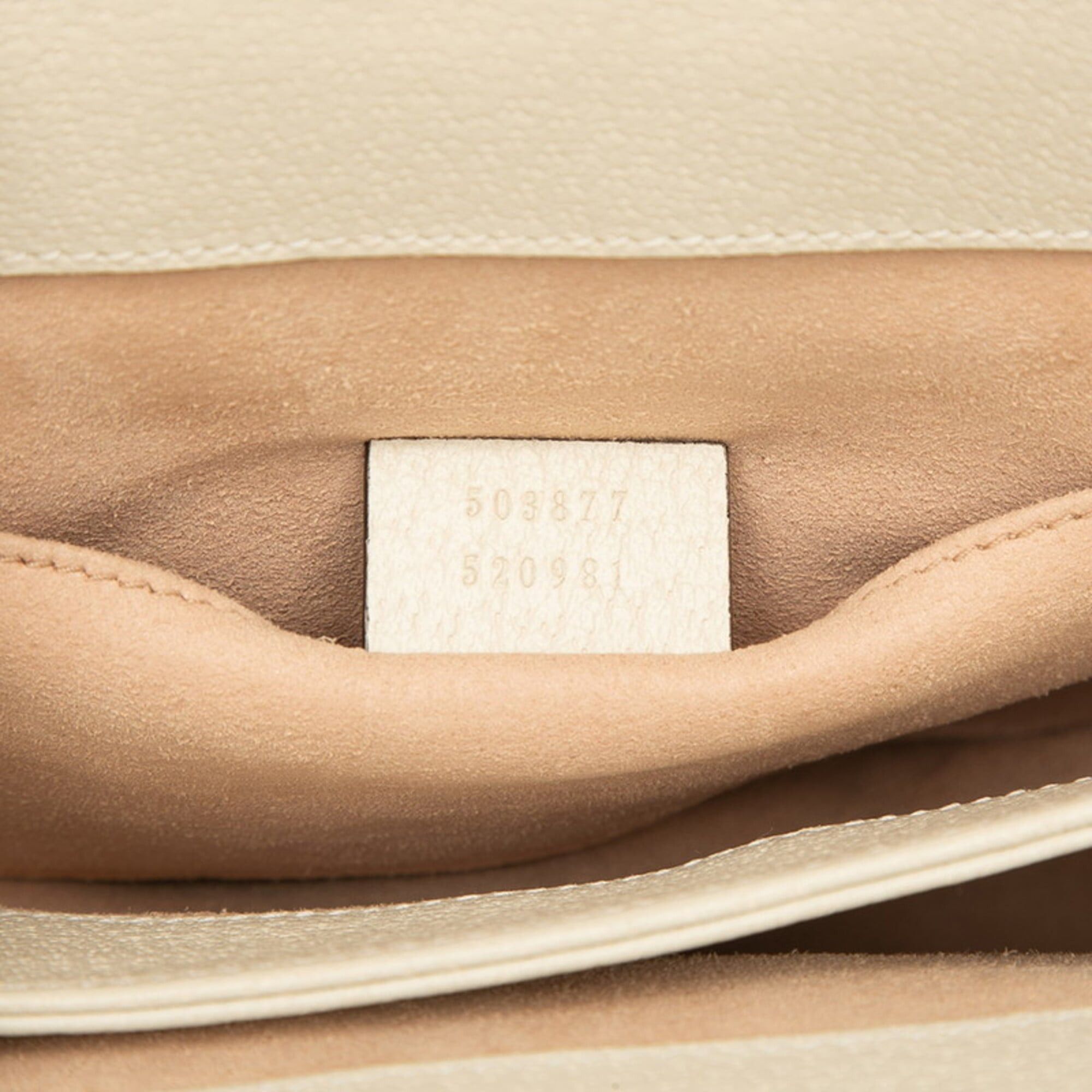 Gucci Gucci Ophidia GG Marmont Chain Shoulder Bag 503877 Beige Multicolor Leather Women's GUCCI Size ONE SIZE - 6 Thumbnail