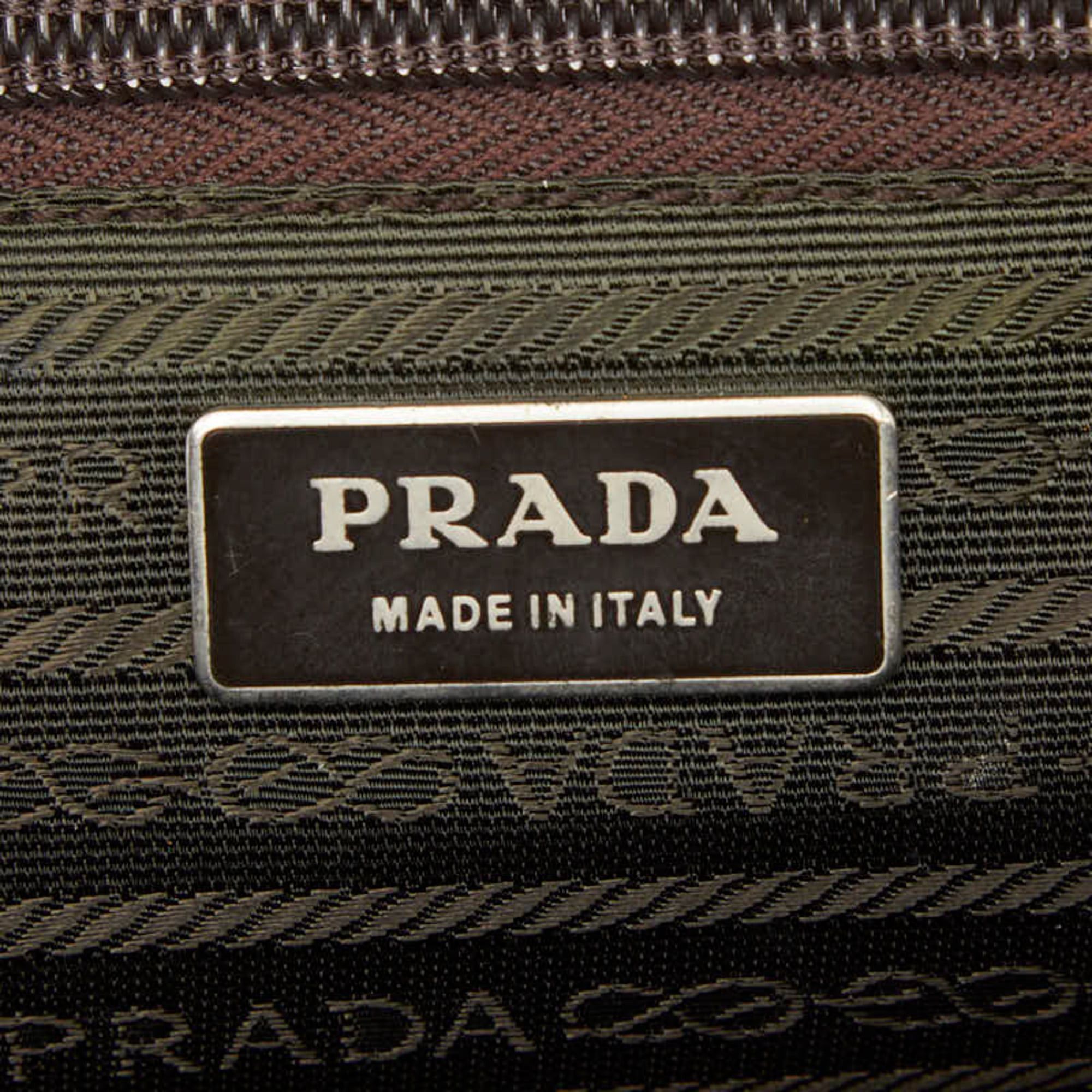 Prada Prada Triangle Logo Plate Handbag Boston Bag Yellow Leather Women's PRADA Size ONE SIZE - 13 Thumbnail