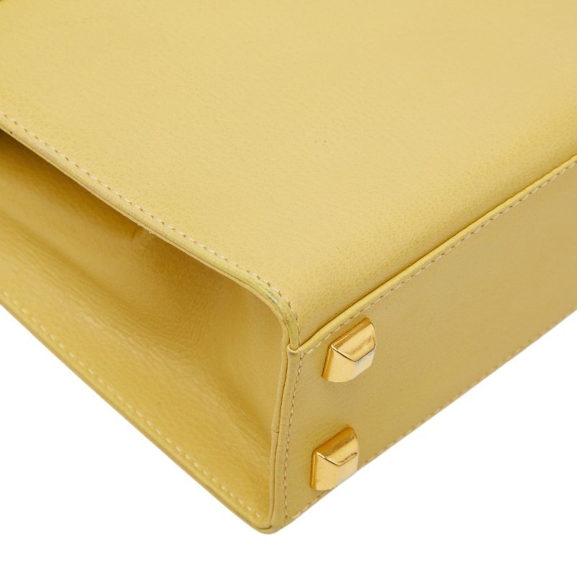 Salvatore Ferragamo Salvatore Ferragamo handbag/shoulder bag E212709, yellow leather, women's. Size ONE SIZE - 4 Thumbnail