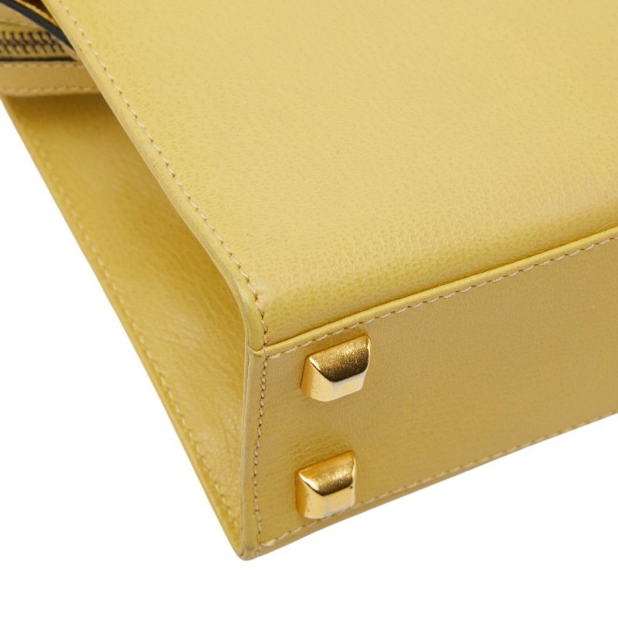 Salvatore Ferragamo Salvatore Ferragamo handbag/shoulder bag E212709, yellow leather, women's. Size ONE SIZE - 7 Thumbnail