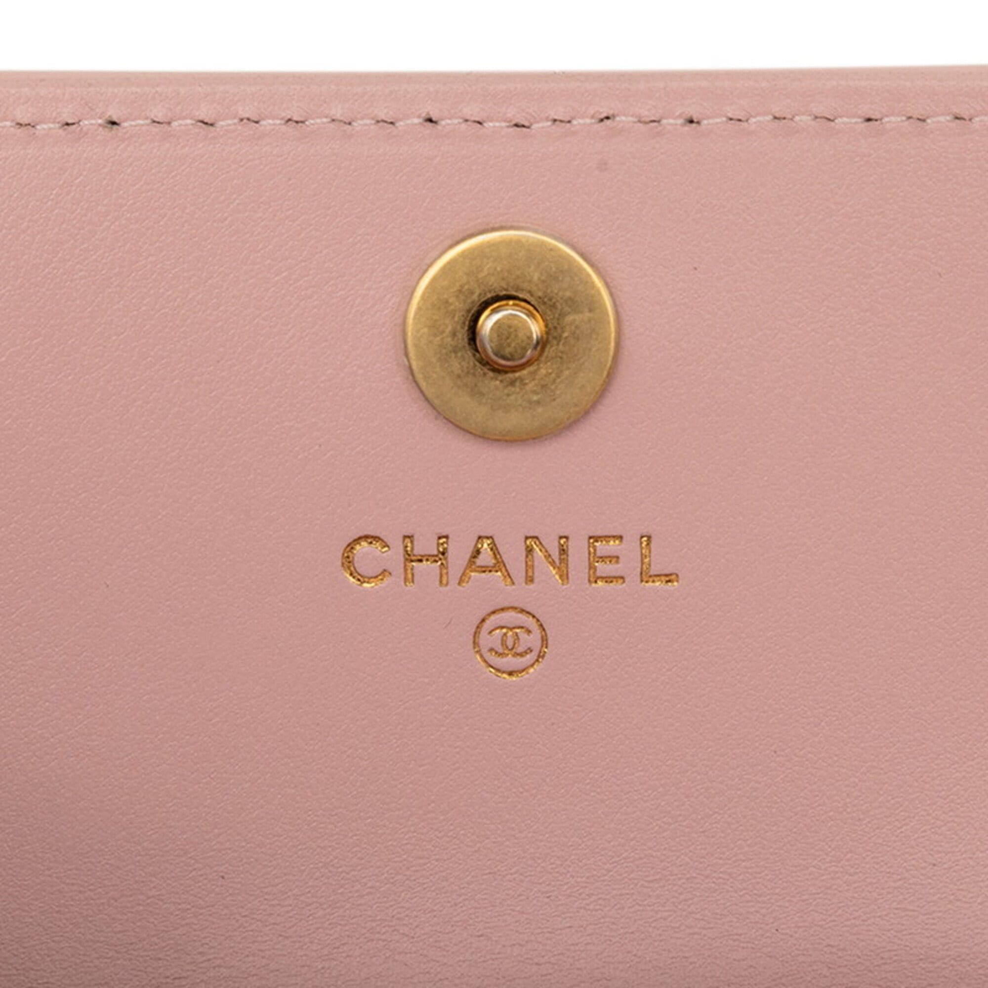 Chanel Chanel Coco Mark Mini Matelassé Crossbody Chain Shoulder Bag, Pink Lambskin, Women's CHANEL Size ONE SIZE - 6 Thumbnail