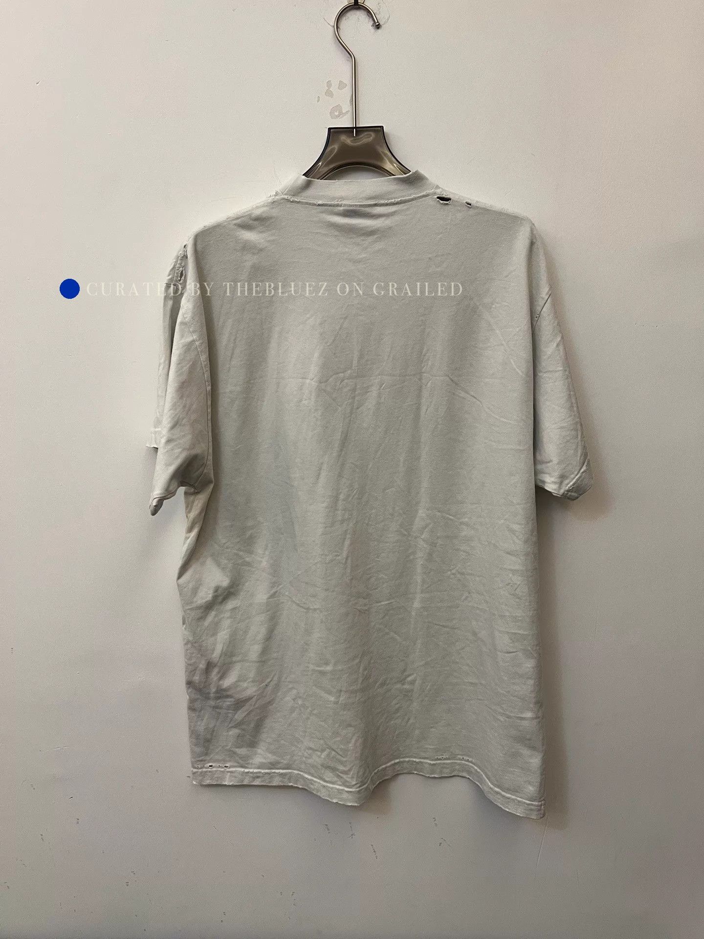 Balenciaga Oversized Logo Crewneck Tee in White Size US S / EU 44-46 / 1 - 3 Thumbnail