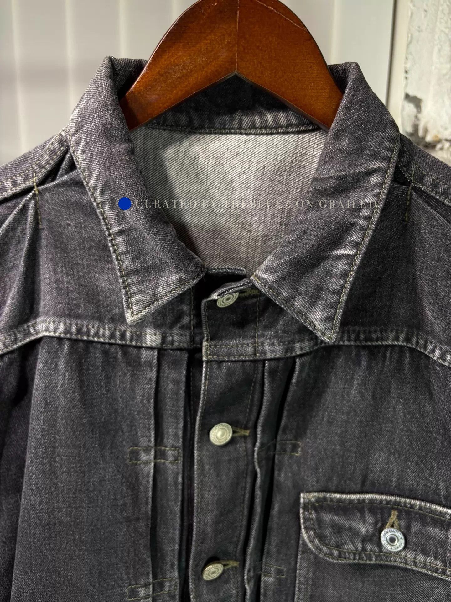 Yohji Yamamoto Vintage 90s Gray Denim Jacket Size US XS / EU 42 / 0 - 3 Thumbnail