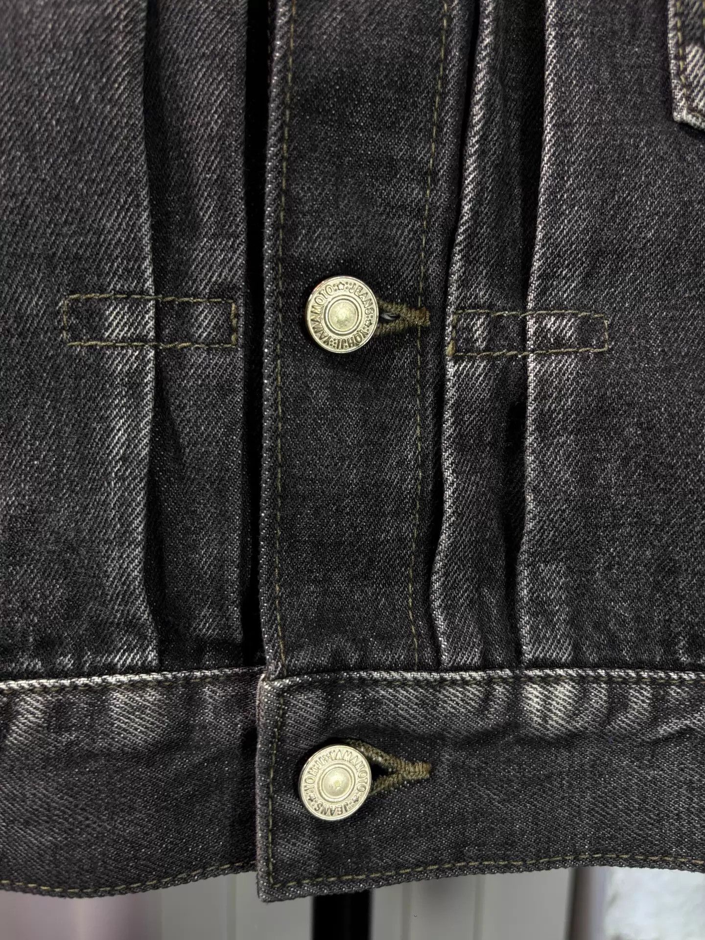 Yohji Yamamoto Vintage 90s Gray Denim Jacket Size US XS / EU 42 / 0 - 4 Thumbnail