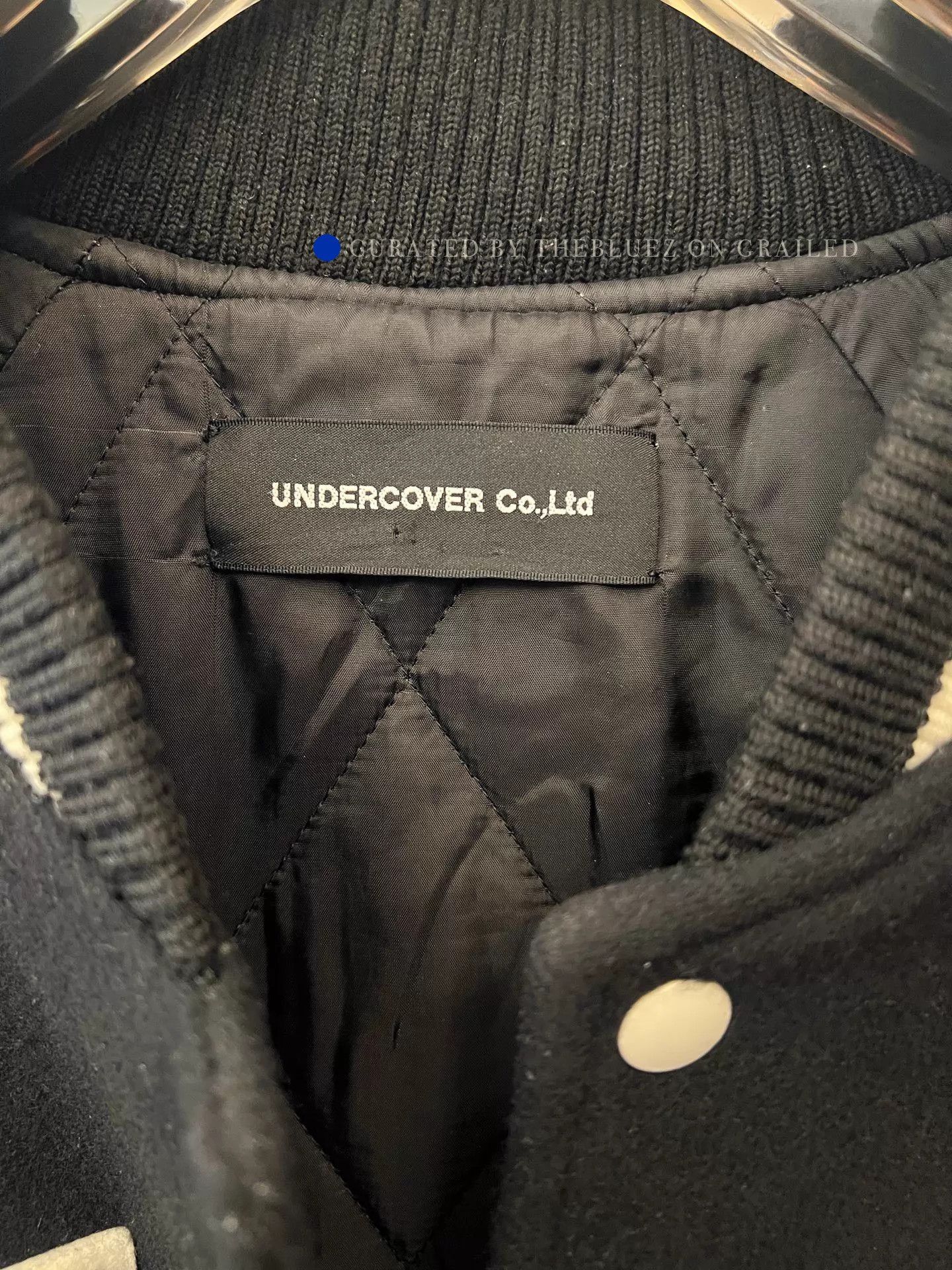 Undercover Wool Baseball Jacket with Leather Sleeves Size US L / EU 52-54 / 3 - 3 Thumbnail