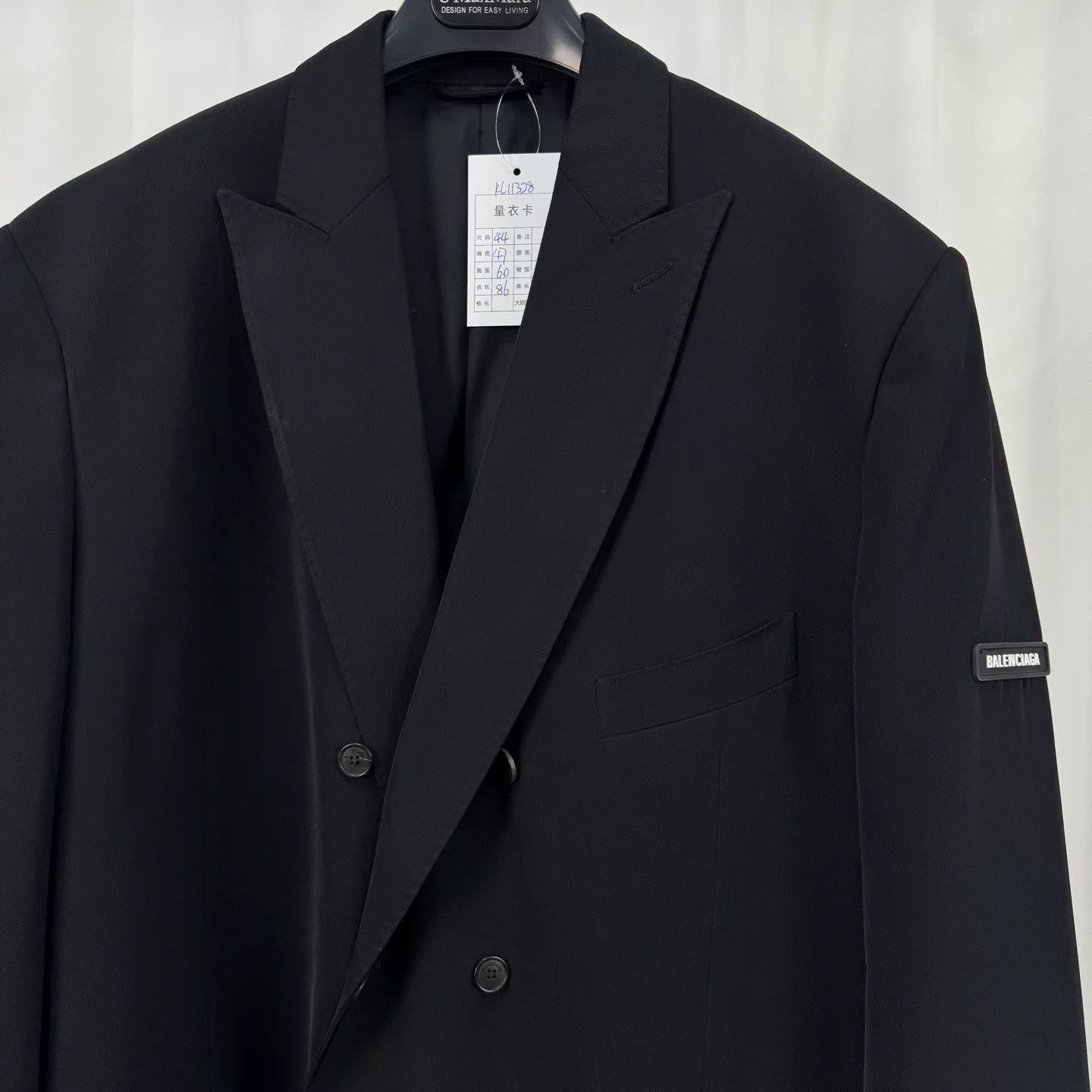 Balenciaga Balenciaga Rubber Label Letter Sleeve Blazer Size US S / EU 44-46 / 1 - 3 Thumbnail