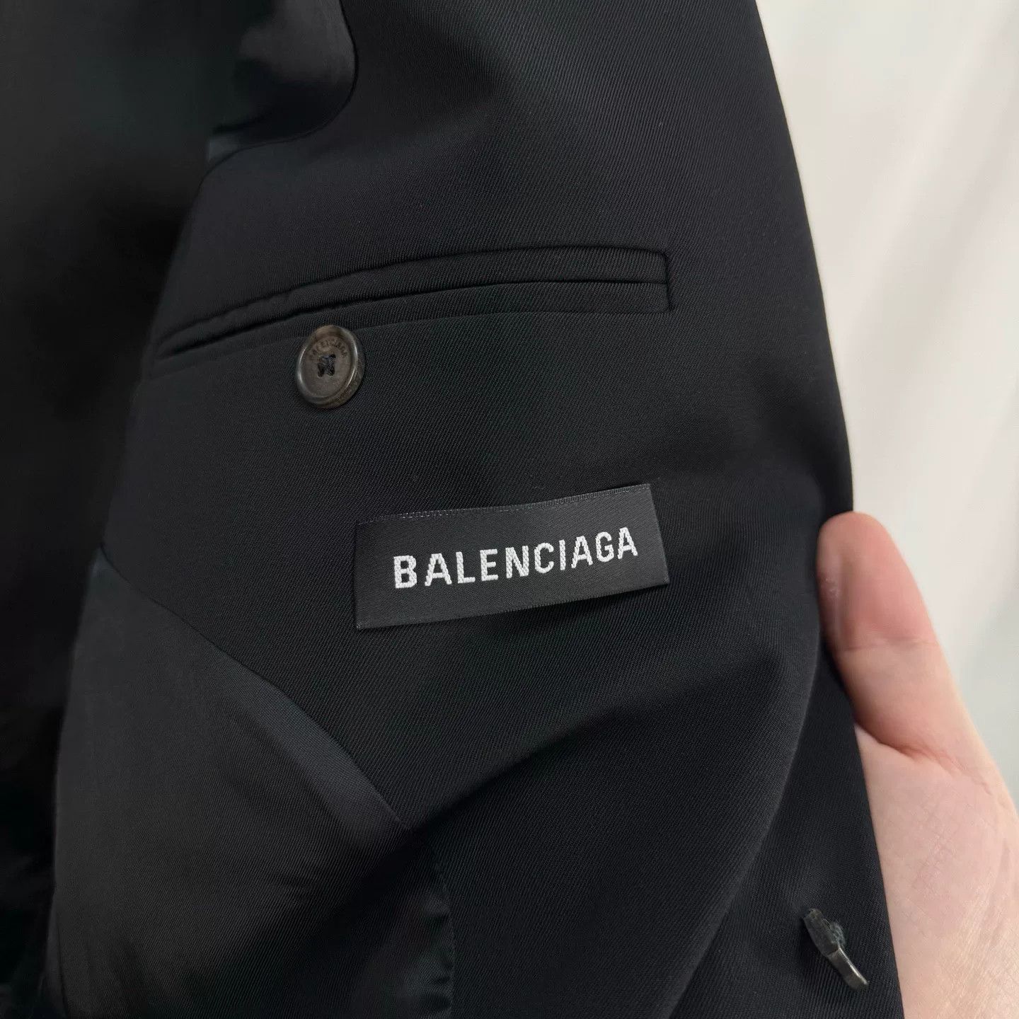 Balenciaga Balenciaga Rubber Label Letter Sleeve Blazer Size US S / EU 44-46 / 1 - 6 Thumbnail