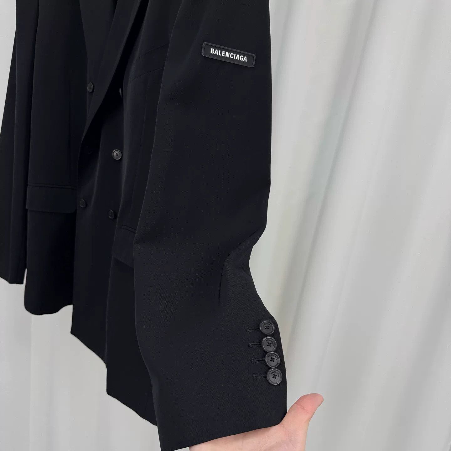 Balenciaga Balenciaga Rubber Label Letter Sleeve Blazer Size US S / EU 44-46 / 1 - 4 Thumbnail
