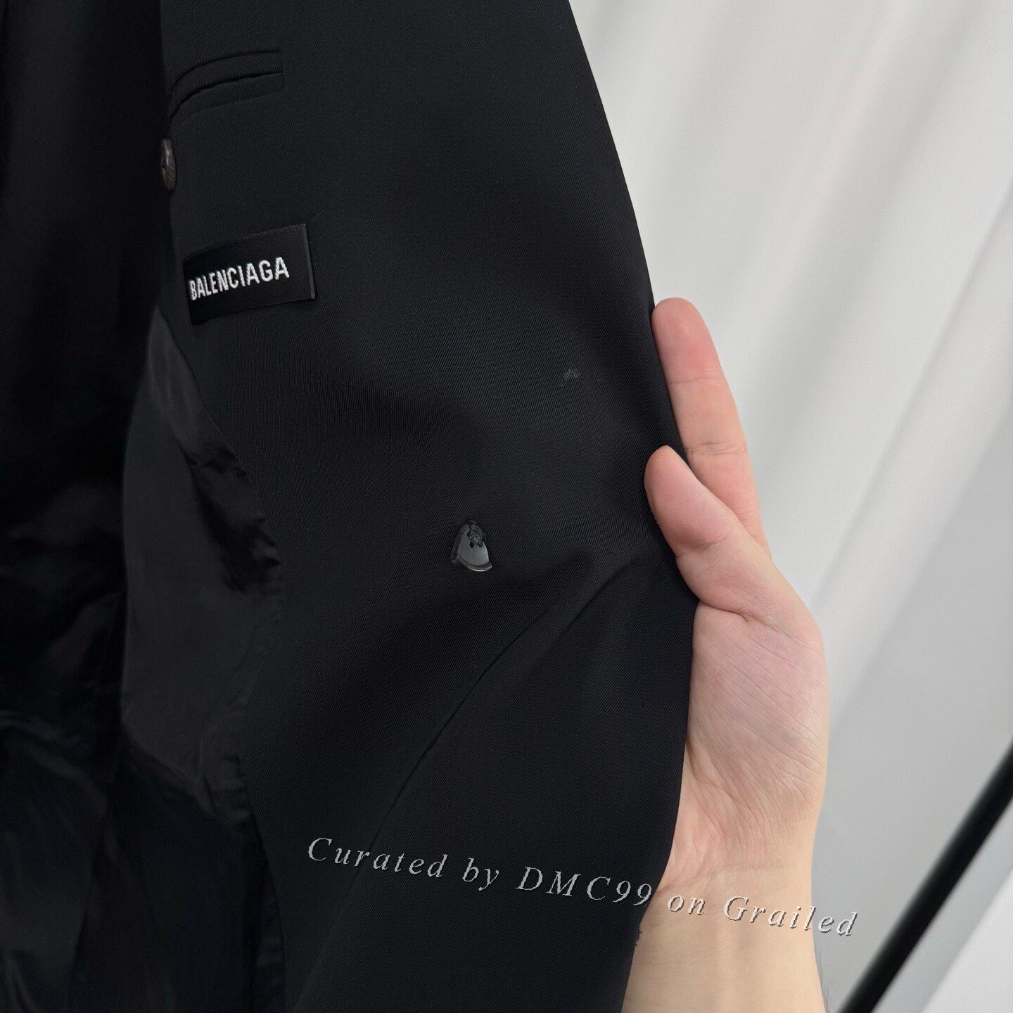 Balenciaga Balenciaga Rubber Label Letter Sleeve Blazer Size US S / EU 44-46 / 1 - 5 Thumbnail