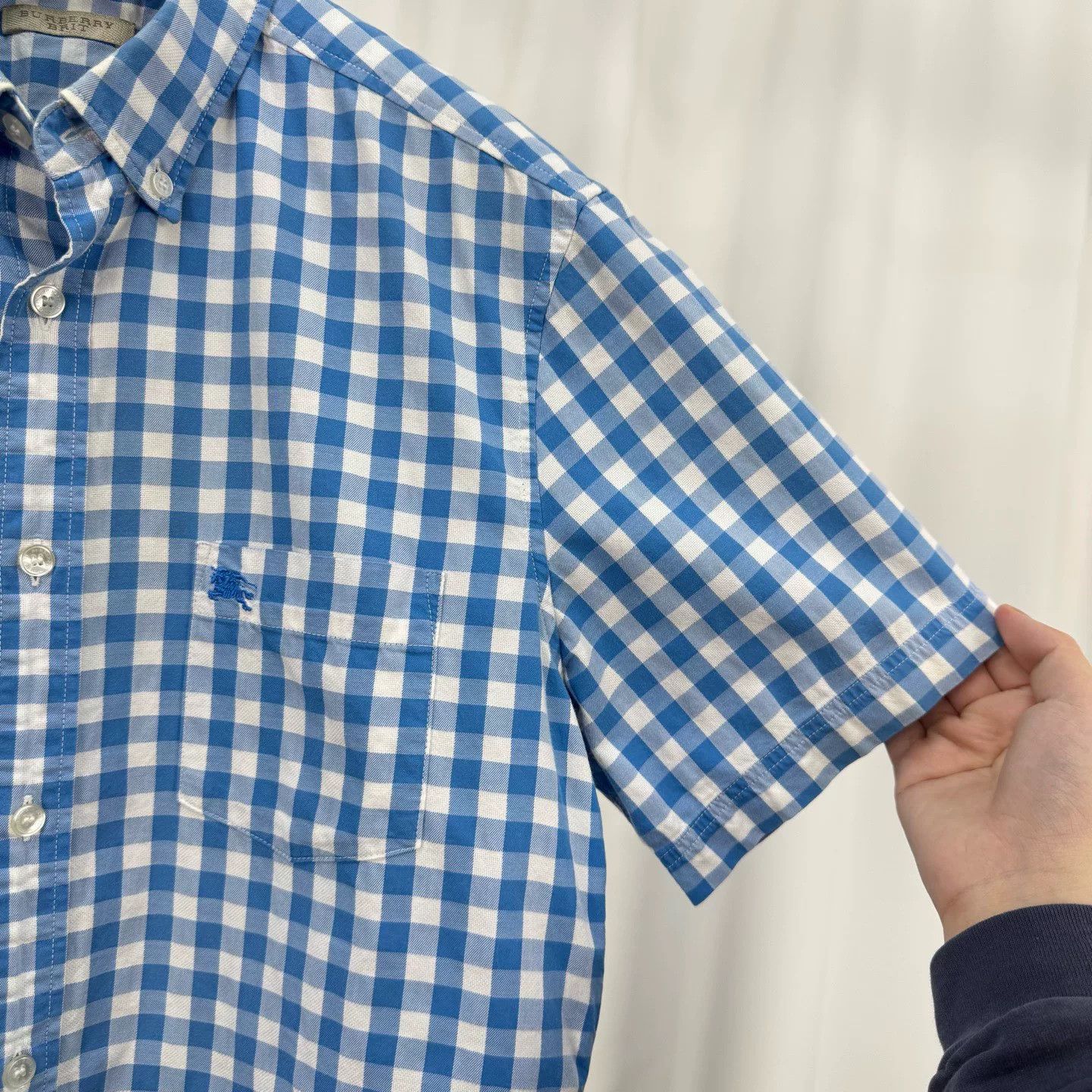 Burberry Burberry Embroidered Knight Check Short-Sleeve Shirt Size US M / EU 48-50 / 2 - 4 Thumbnail