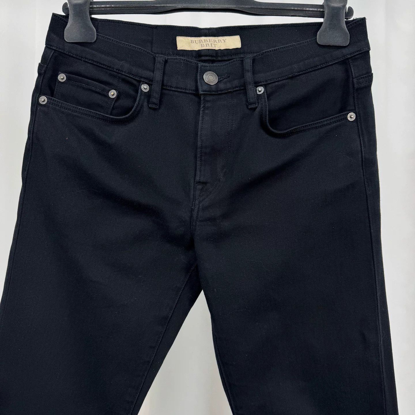 Burberry Burberry Black Leather Patch Jeans Size US 30 / EU 46 - 3 Thumbnail