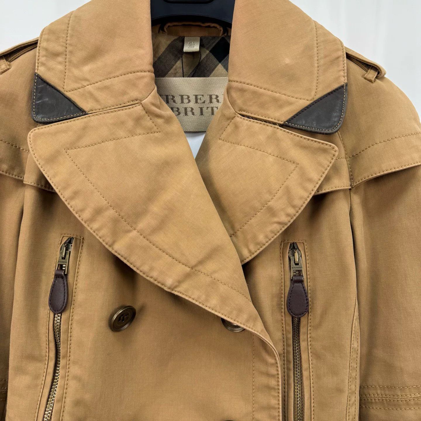 Burberry Burberry Caramel Double-Breasted Short Trench Size XXS / US 00 / IT 34 - 3 Thumbnail