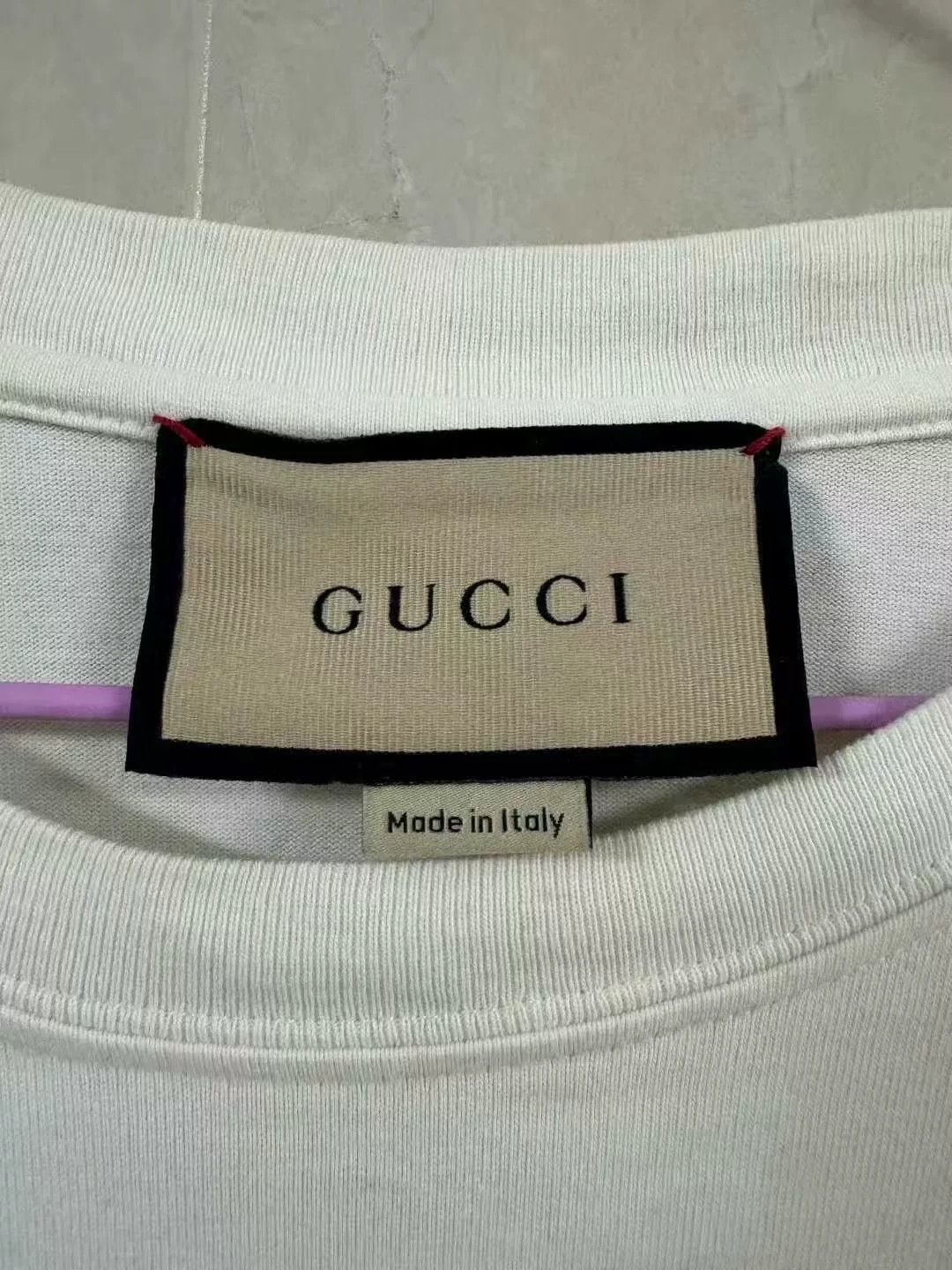 Gucci Gucci White Blade Lightning Print Crew Neck T-Shirt Size US L / EU 52-54 / 3 - 3 Thumbnail