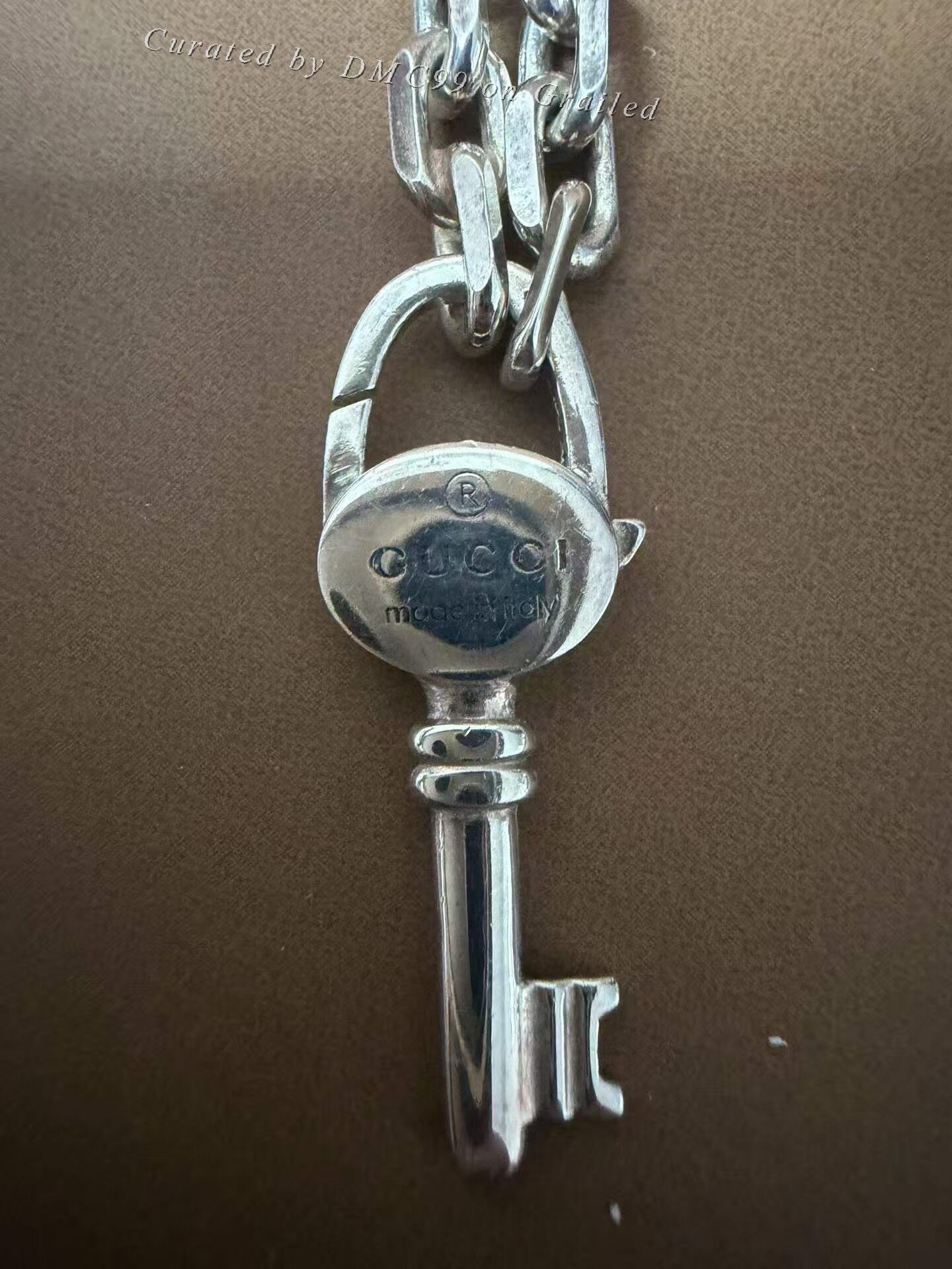 Gucci Gucci Trademark Logo 925 Silver Necklace Size ONE SIZE - 2 Thumbnail
