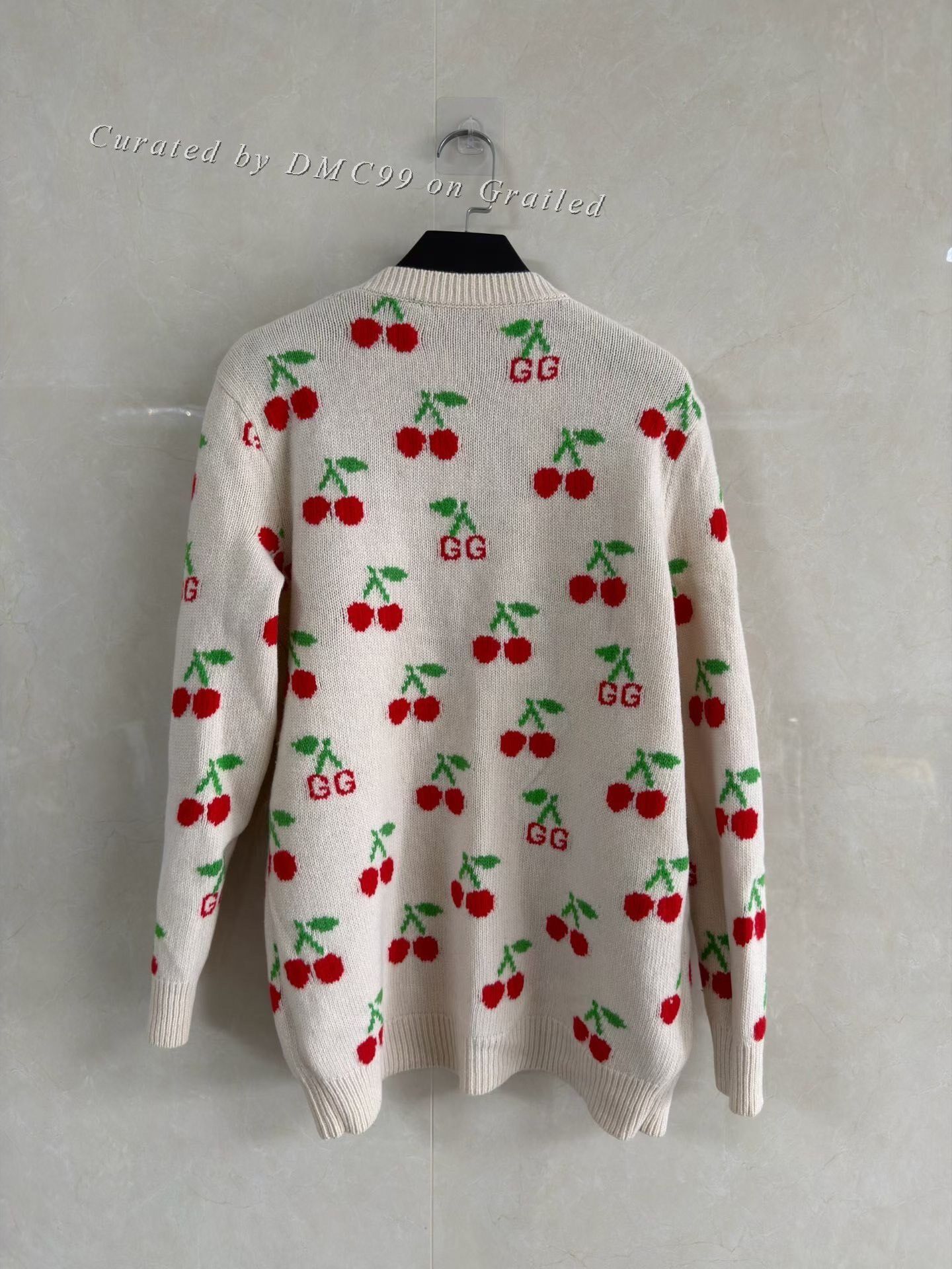 Gucci Gucci Cherry Double G Logo Sweater Size S / US 4 / IT 40 - 2 Thumbnail