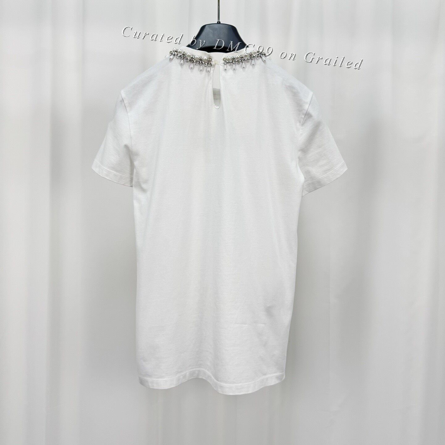 Miu Miu Miu Miu Rhinestone Pearl Letter Tee Size XS / US 0-2 / IT 36-38 - 2 Thumbnail
