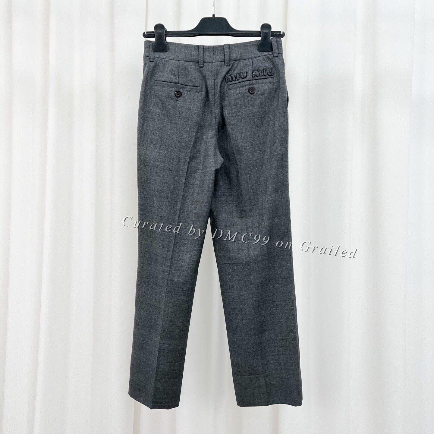 Miu Miu Miu Miu Embroidered Letter Casual Trousers Size 38" / US 16 / IT 52 - 2 Thumbnail