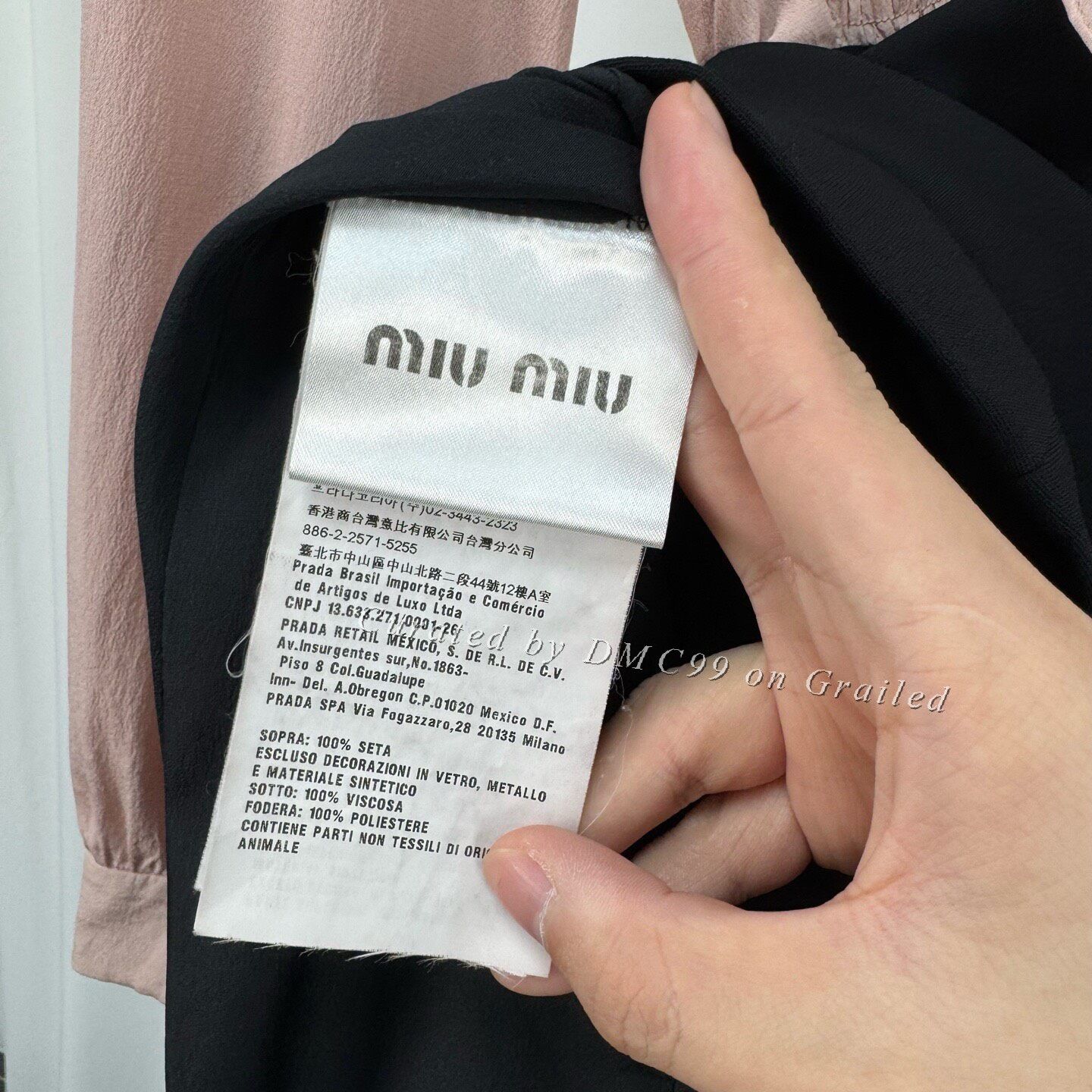Miu Miu Miu Miu Diamond Buckle Ruffle Colorblock Silk Dress Size XS / US 0-2 / IT 36-38 - 6 Thumbnail