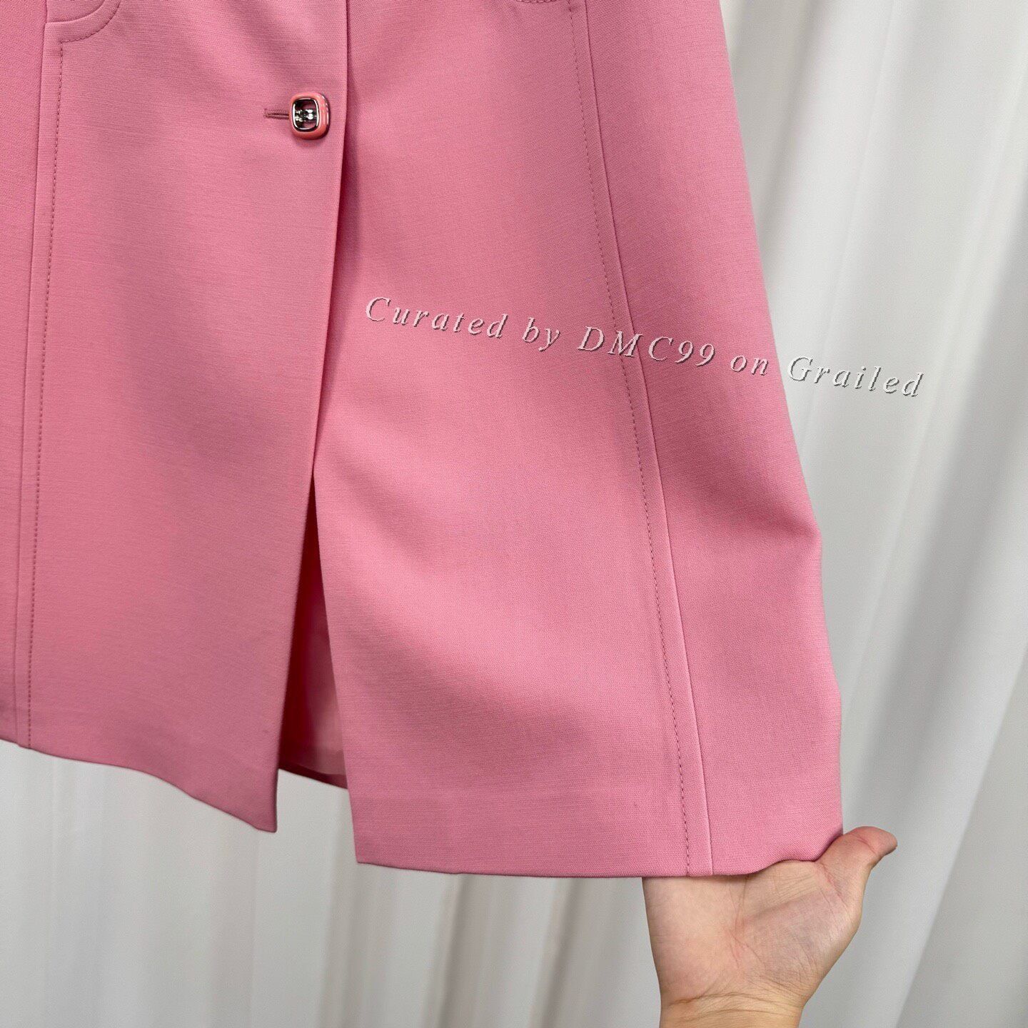 Prada Prada New Pink Wool Split Midi Skirt Size 38" / US 16 / IT 52 - 4 Thumbnail
