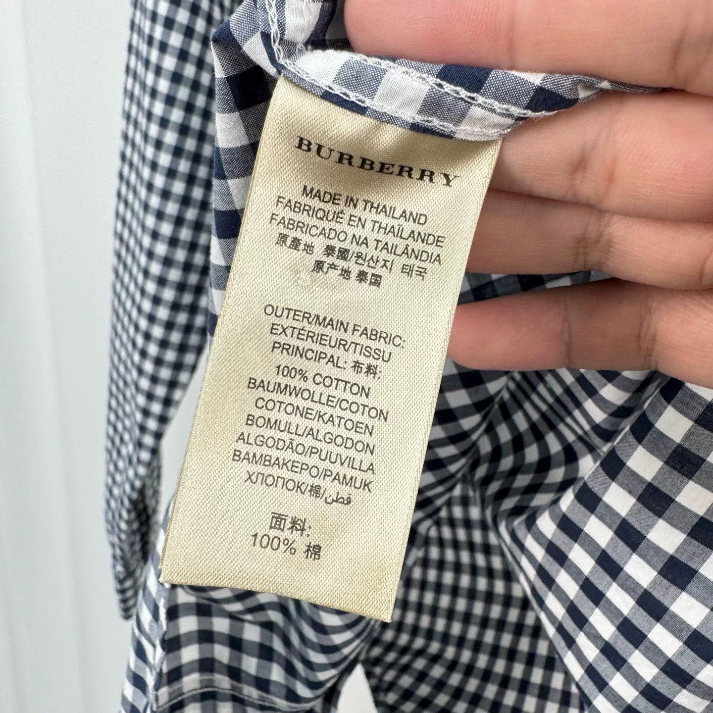Burberry Burberry Embroidered Equestrian Check Long-Sleeve Shirt Size US M / EU 48-50 / 2 - 6 Thumbnail
