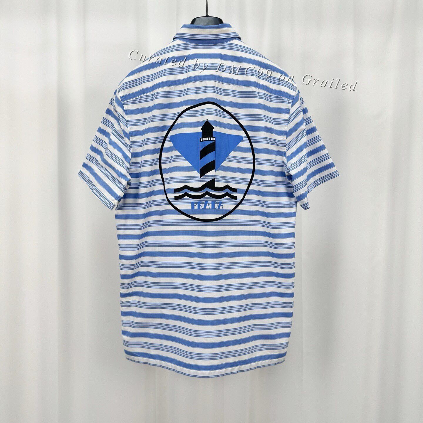 Prada Prada Triangle Logo Letter Stripe Shirt Size S / US 4 / IT 40 - 2 Thumbnail