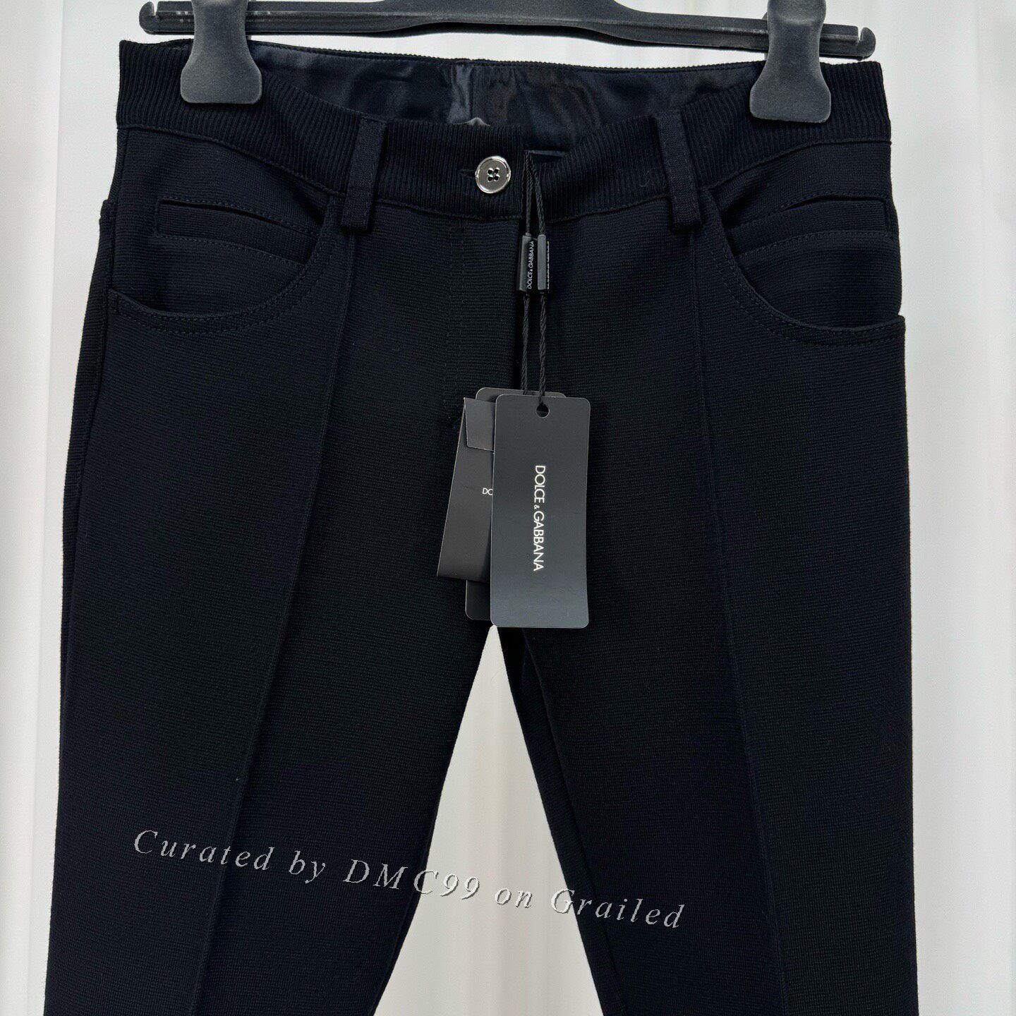Dolce & Gabbana Dolce&Gabbana Black Knit Wool Casual Pants Size US 40 / EU 56 - 3 Thumbnail