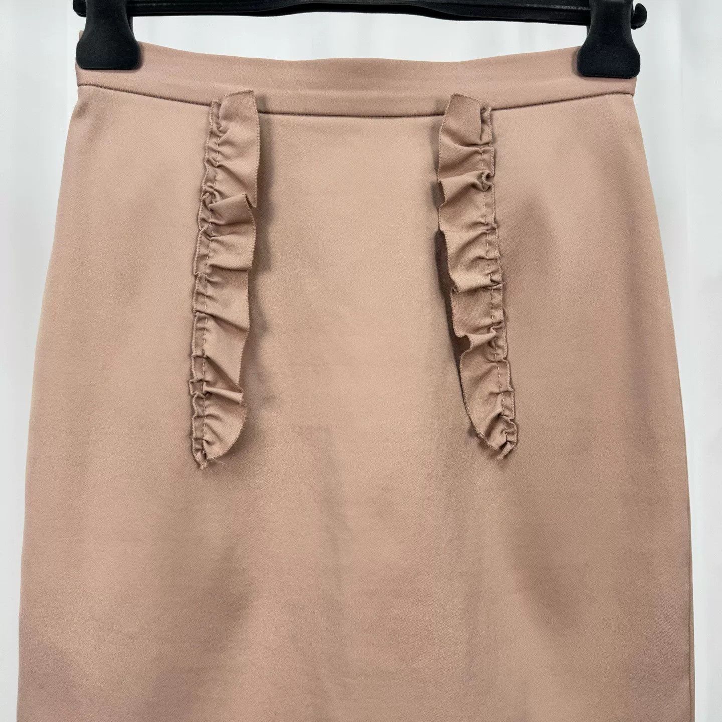 Miu Miu Miu Miu Frilled Nude Pink Skirt Size 40" / US 18 - 3 Thumbnail